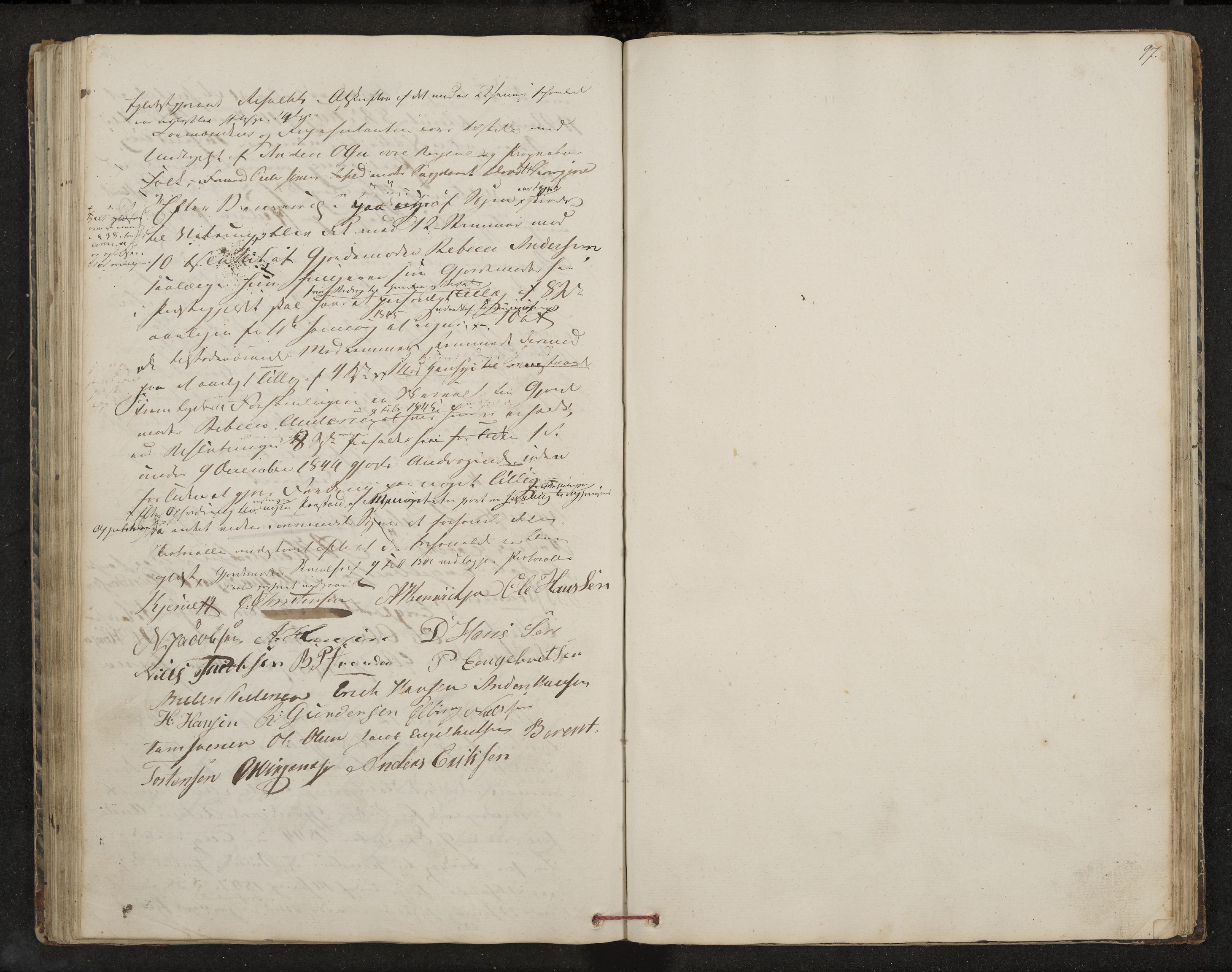 Hedrum formannskap og sentraladministrasjon, IKAK/0727021/A/Aa/L0001: Møtebok med register, 1837-1853, s. 97