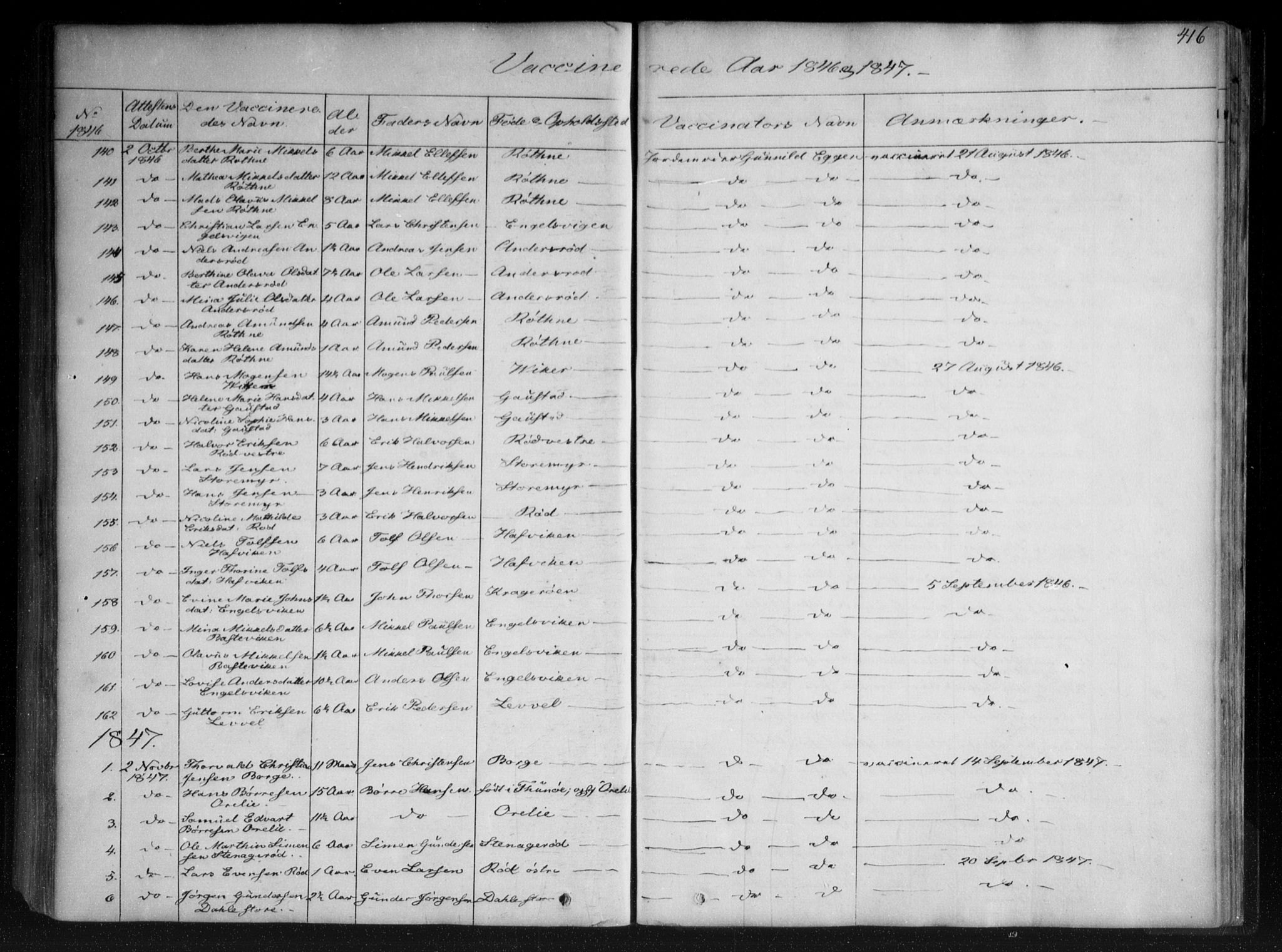 Onsøy prestekontor Kirkebøker, AV/SAO-A-10914/F/Fa/L0003: Ministerialbok nr. I 3, 1841-1860, s. 416