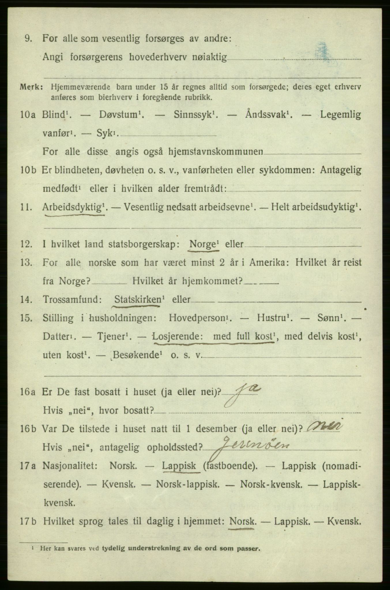 SATØ, Folketelling 1920 for 2019 Kjelvik herred, 1920, s. 1628