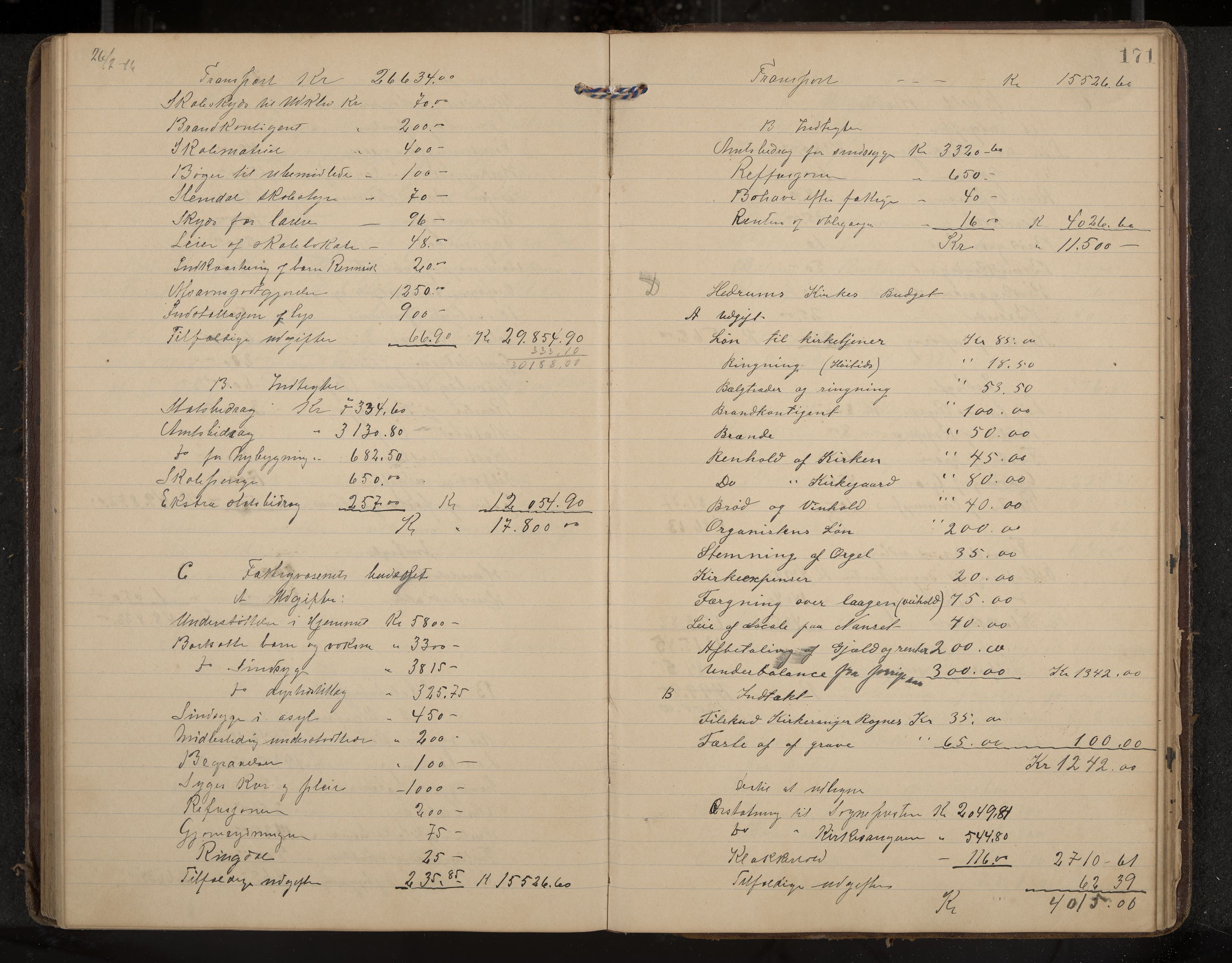 Hedrum formannskap og sentraladministrasjon, IKAK/0727021/A/Aa/L0006: Møtebok med register, 1911-1916, s. 171