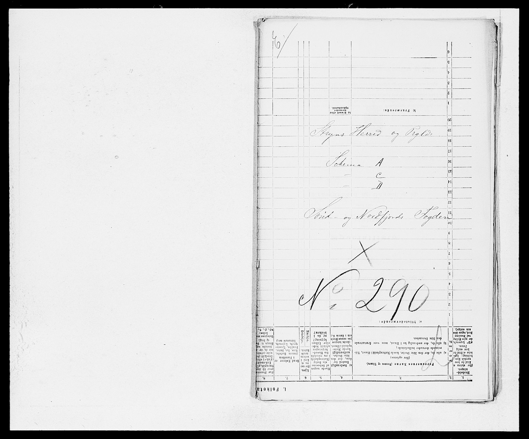 SAB, Folketelling 1875 for 1448P Stryn prestegjeld, 1875, s. 1