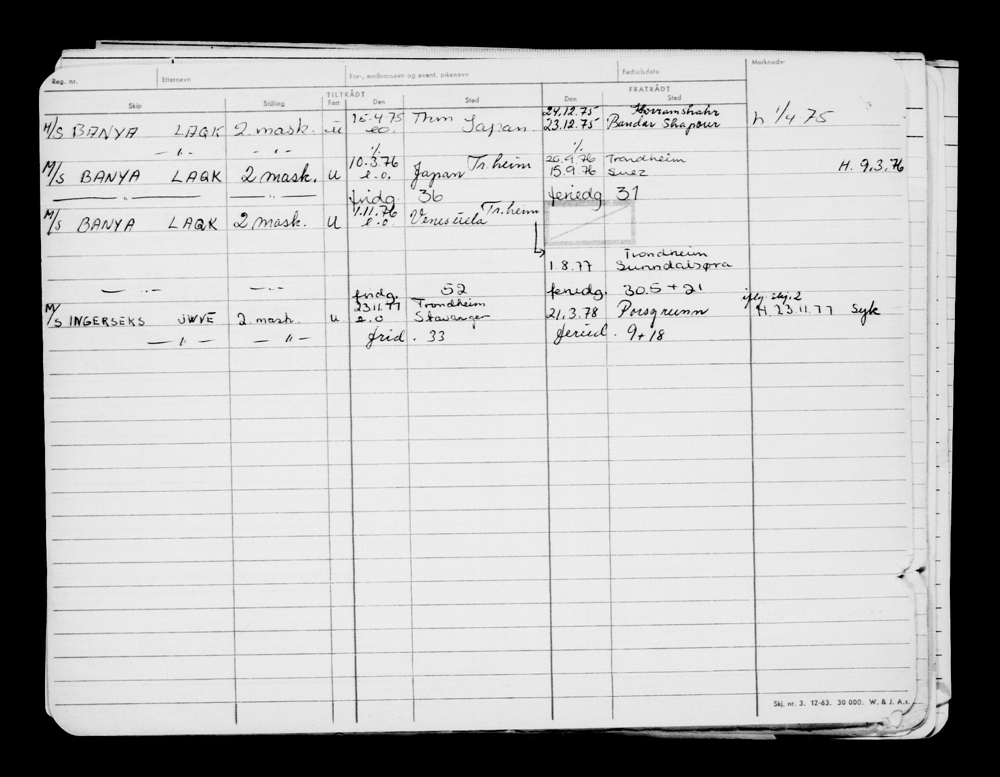 Direktoratet for sjømenn, AV/RA-S-3545/G/Gb/L0214: Hovedkort, 1923, s. 6