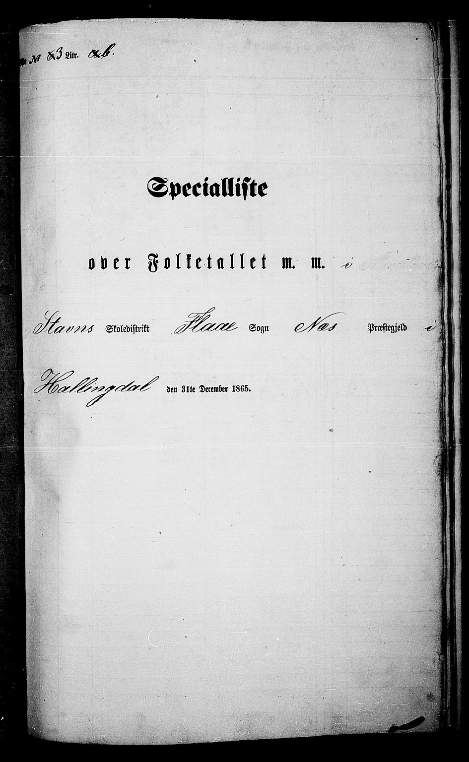 RA, Folketelling 1865 for 0616P Nes prestegjeld, 1865, s. 78