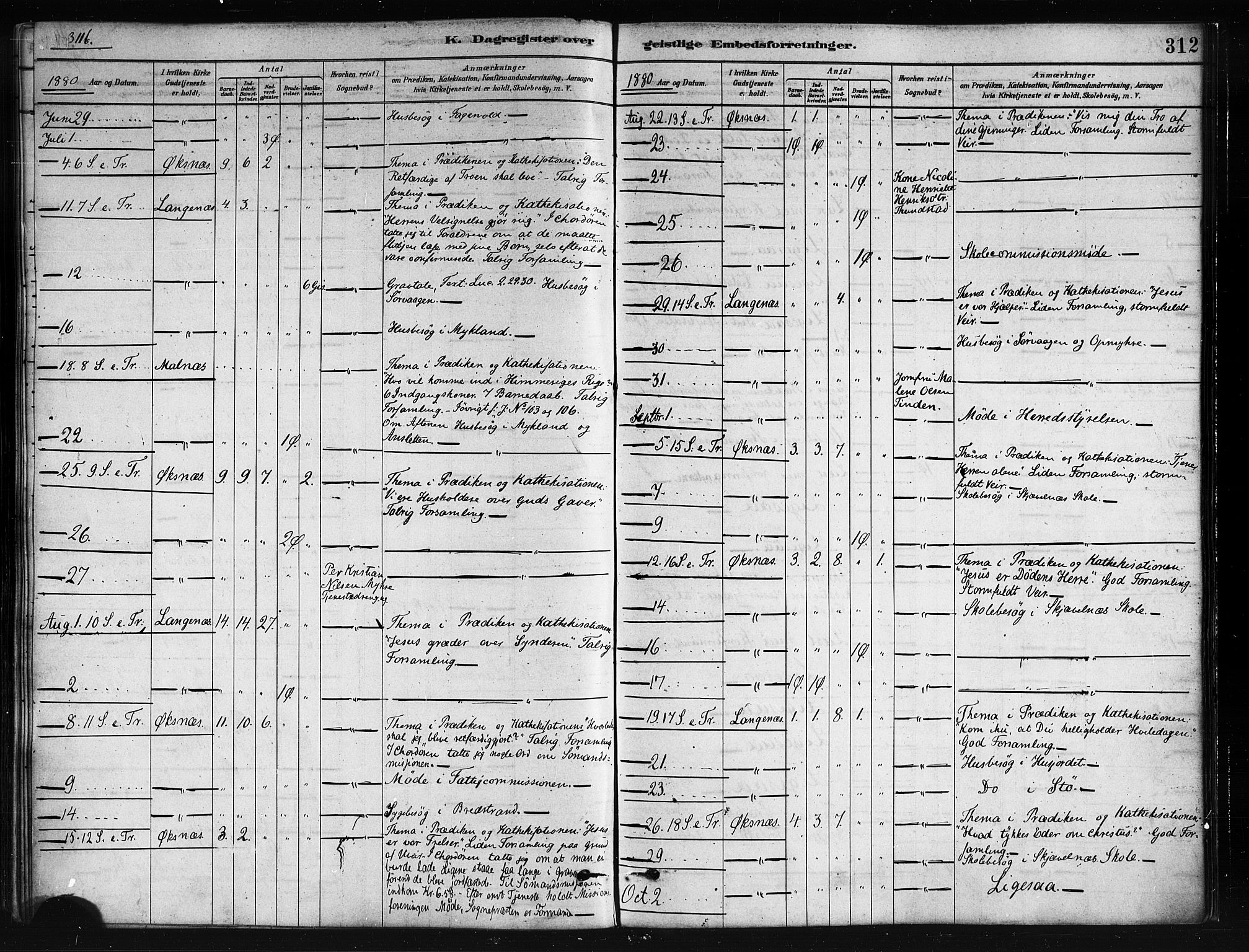 Ministerialprotokoller, klokkerbøker og fødselsregistre - Nordland, AV/SAT-A-1459/893/L1335: Ministerialbok nr. 893A08 /1, 1878-1884, s. 312