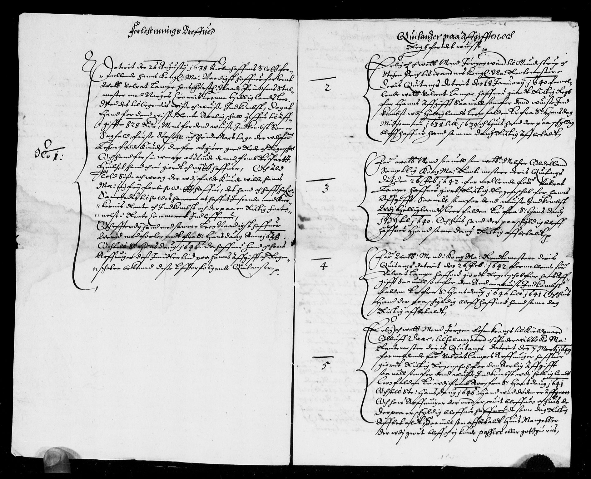 Rentekammeret inntil 1814, Reviderte regnskaper, Lensregnskaper, AV/RA-EA-5023/R/Rb/Rbz/L0033: Nordlandenes len, 1638-1647