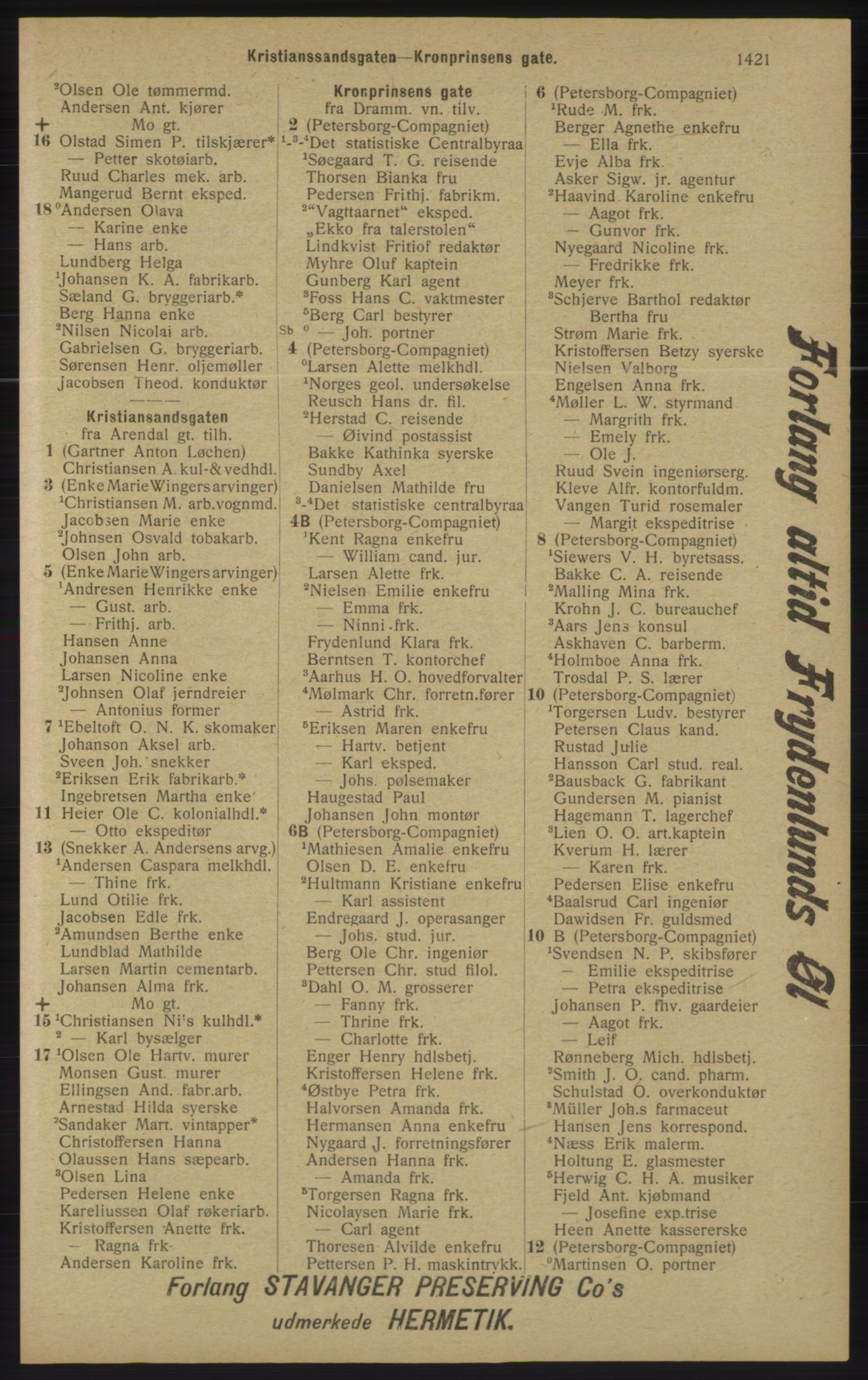 Kristiania/Oslo adressebok, PUBL/-, 1913, s. 1377