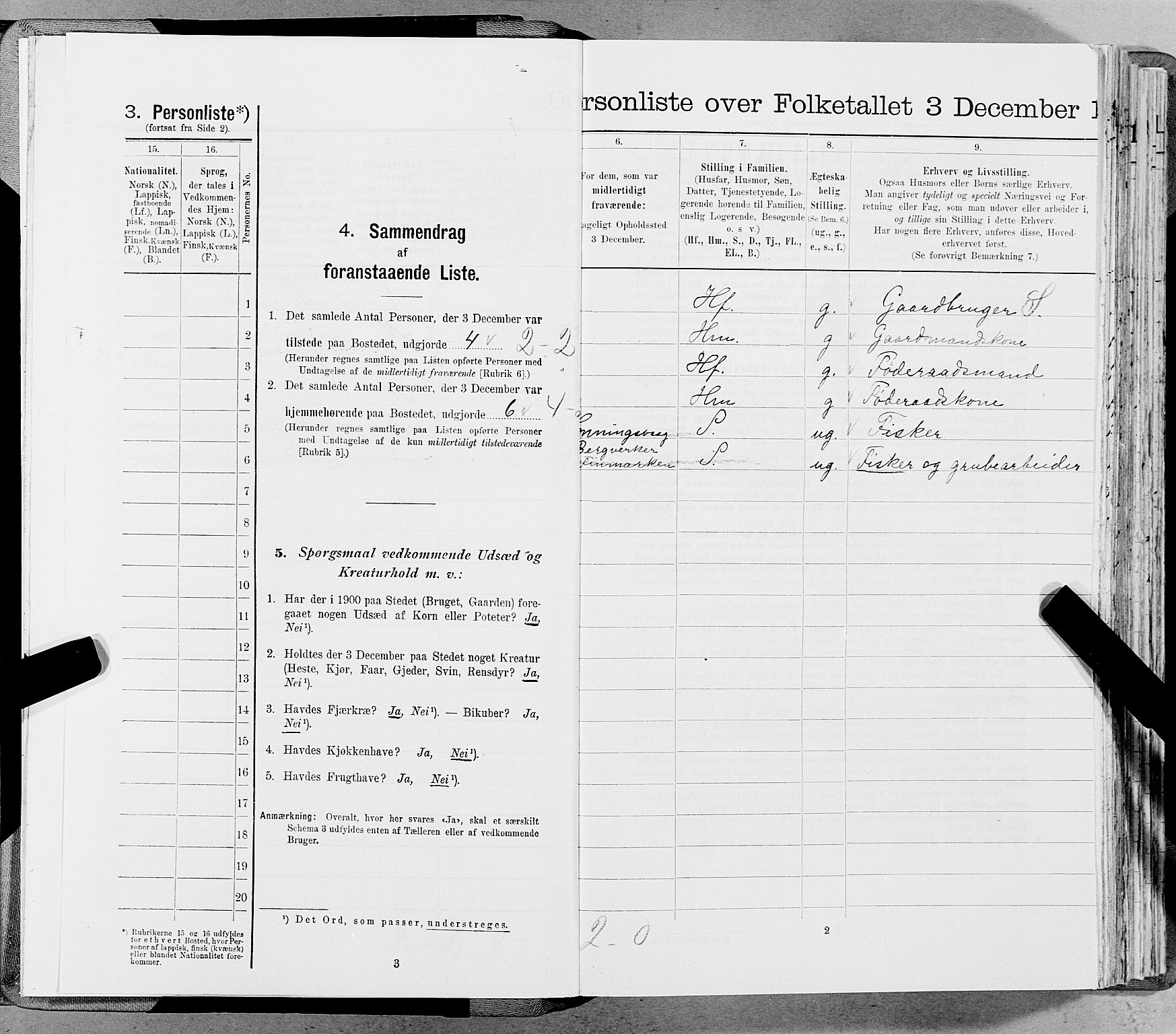 SAT, Folketelling 1900 for 1833 Mo herred, 1900, s. 6
