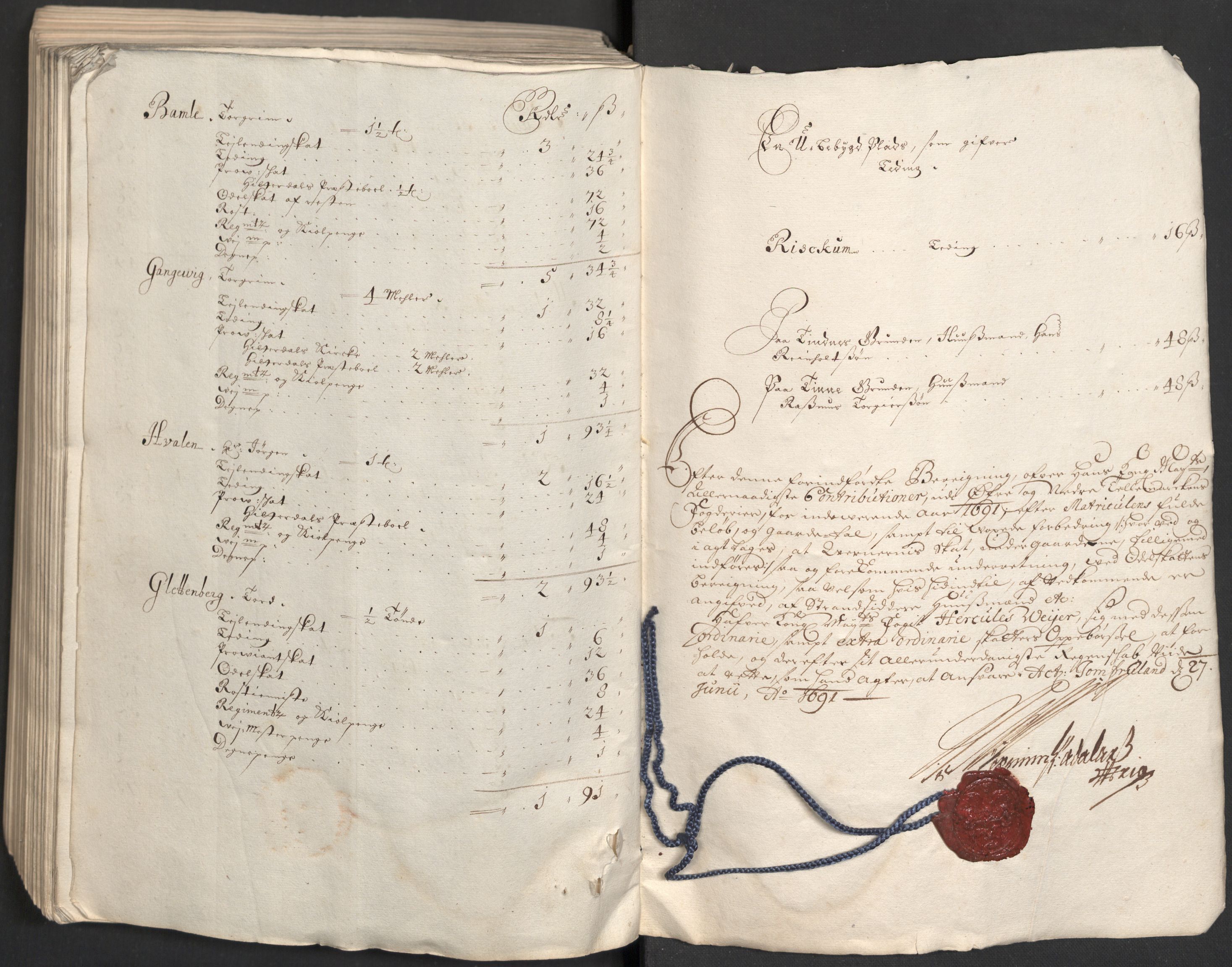 Rentekammeret inntil 1814, Reviderte regnskaper, Fogderegnskap, RA/EA-4092/R35/L2089: Fogderegnskap Øvre og Nedre Telemark, 1690-1692, s. 415