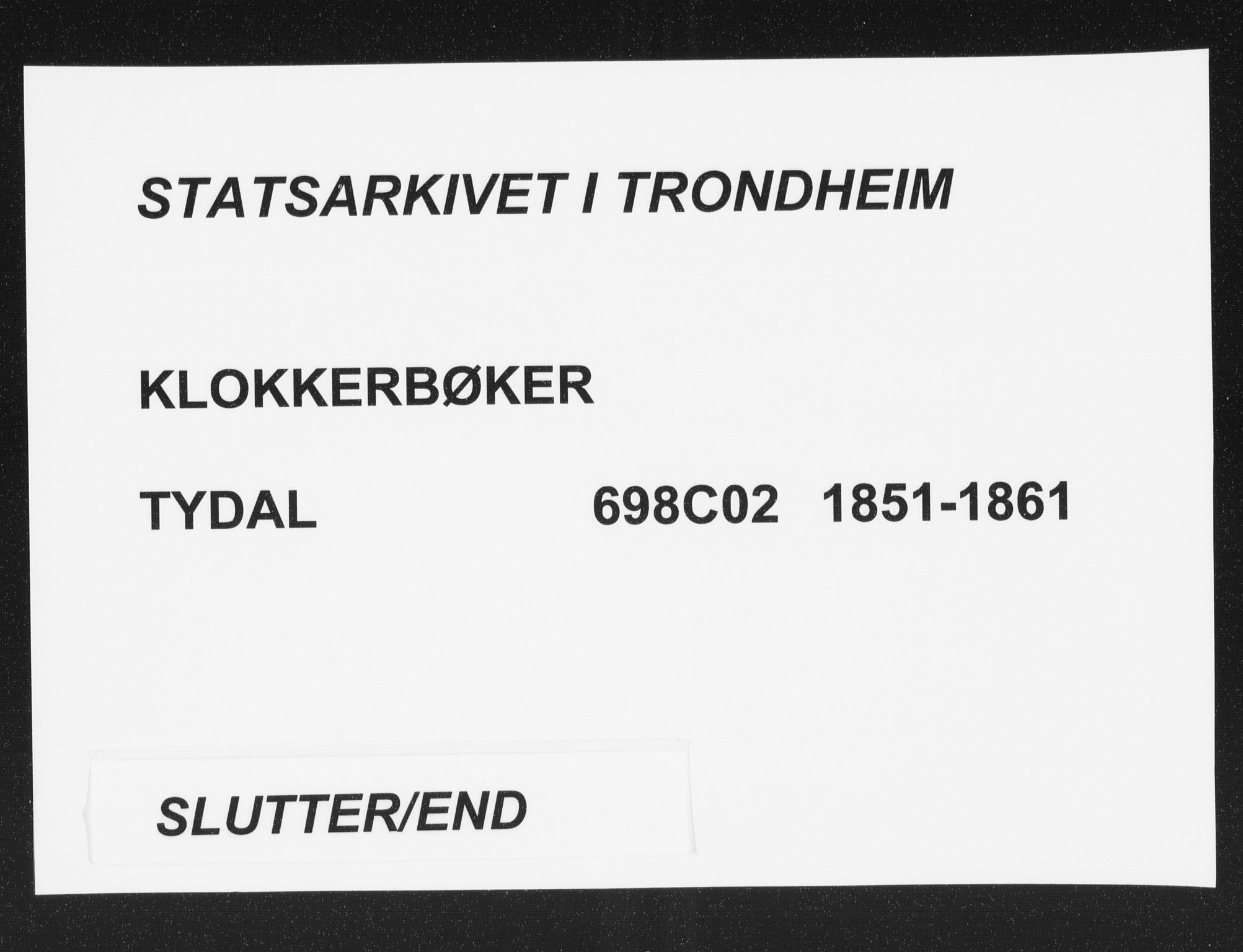 Ministerialprotokoller, klokkerbøker og fødselsregistre - Sør-Trøndelag, SAT/A-1456/698/L1165: Klokkerbok nr. 698C02, 1851-1861