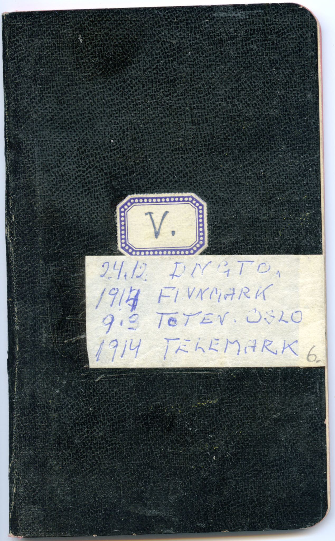 Gerhard Kjølås-arkivet, FMFB/A-1081/F/L0006: Bok V, 1913-1914