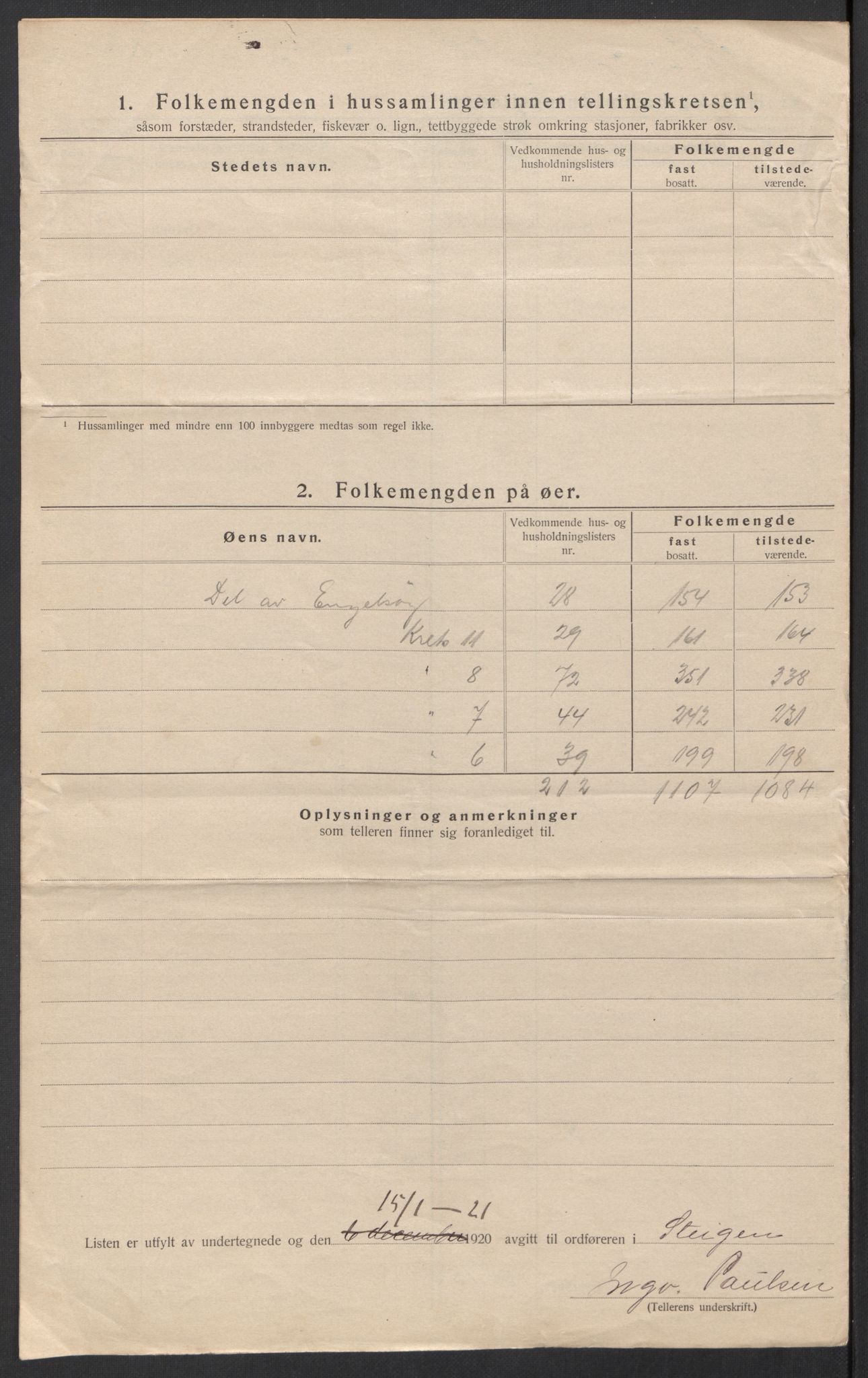 SAT, Folketelling 1920 for 1848 Steigen herred, 1920, s. 36