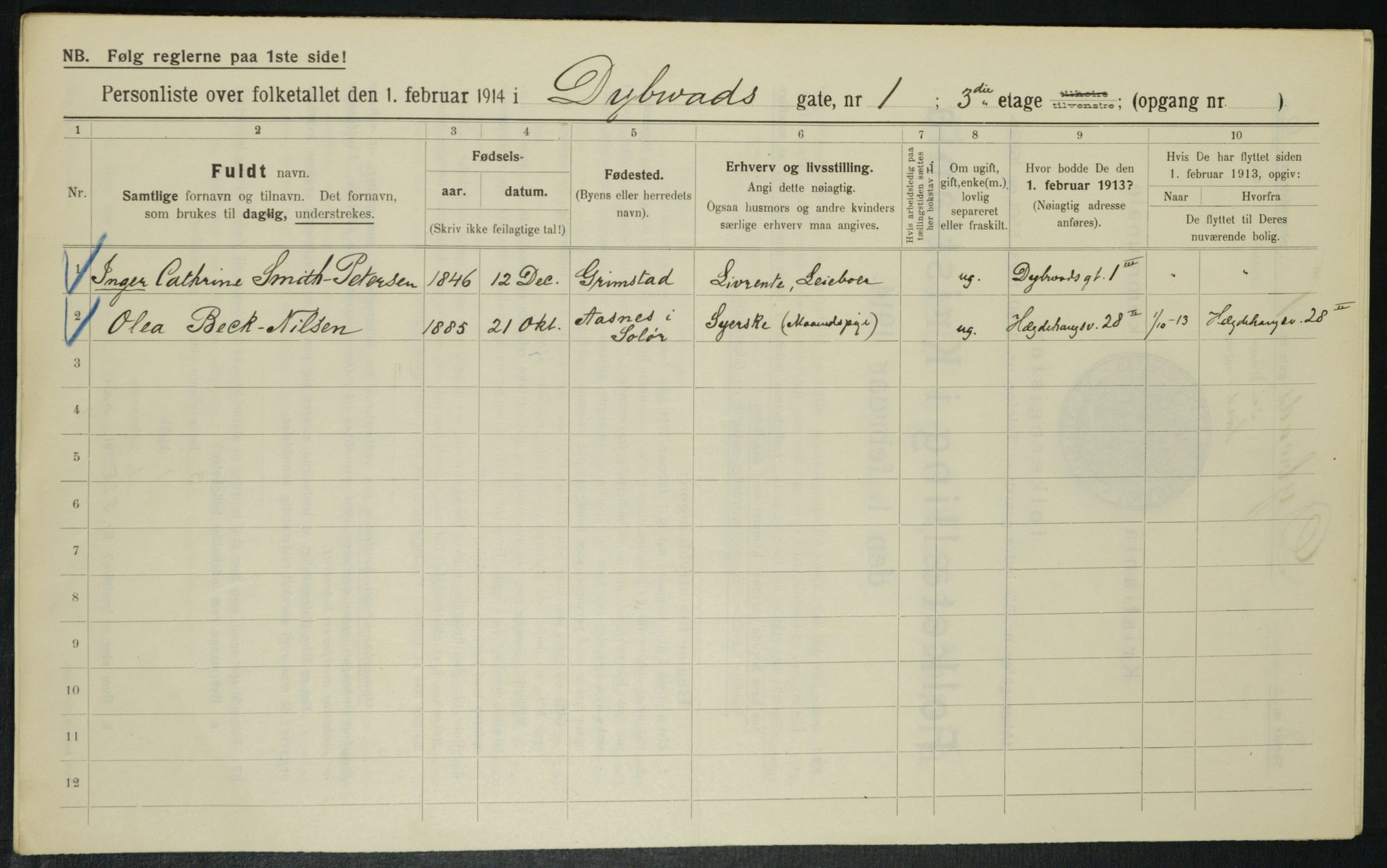 OBA, Kommunal folketelling 1.2.1914 for Kristiania, 1914, s. 17635