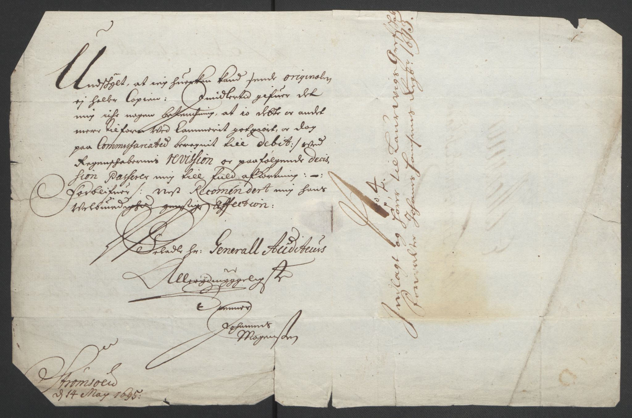 Rentekammeret inntil 1814, Reviderte regnskaper, Fogderegnskap, RA/EA-4092/R33/L1974: Fogderegnskap Larvik grevskap, 1693-1695, s. 72