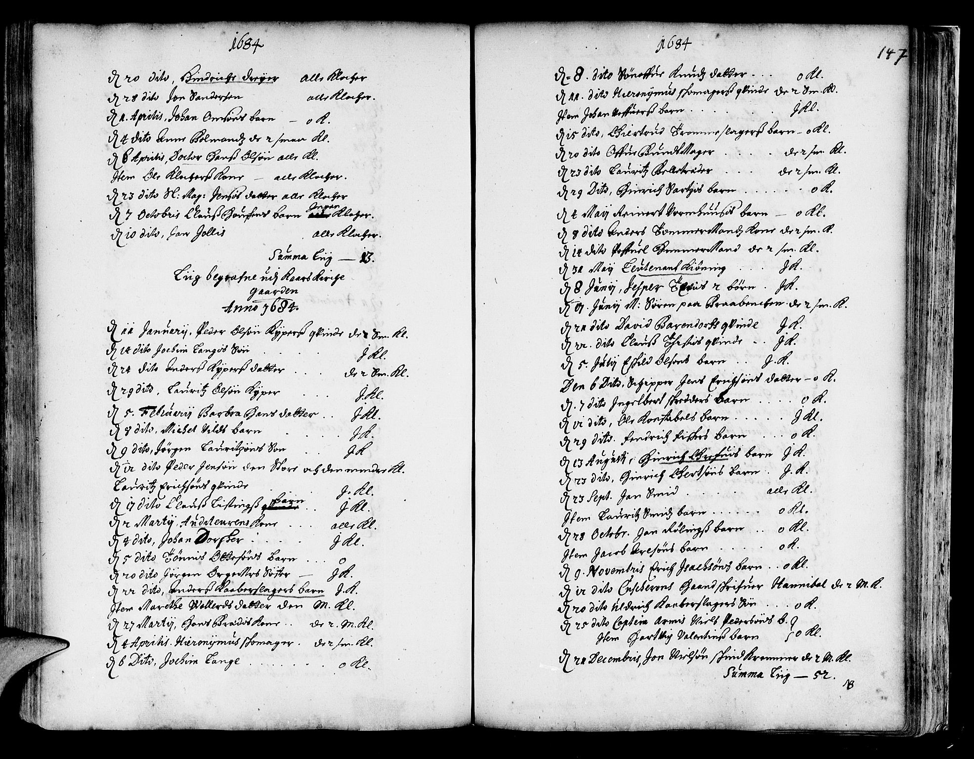 Korskirken sokneprestembete, AV/SAB-A-76101/H/Haa/L0001: Ministerialbok nr. A 1, 1674-1688, s. 147
