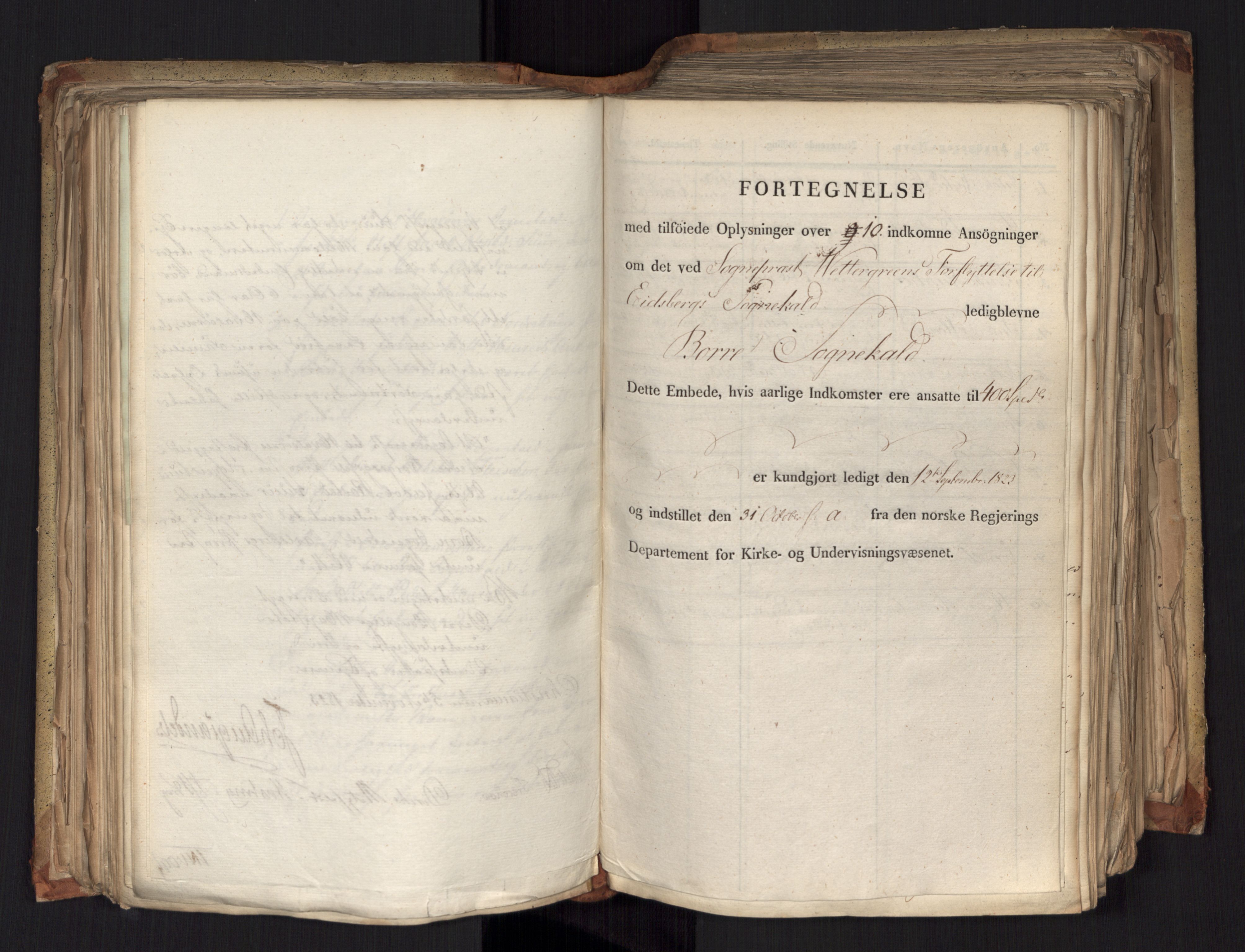 Statsrådsavdelingen i Stockholm, AV/RA-S-1003/D/Da/L0036: Regjeringsinnstillinger nr. 841-1114, 1823, s. 234