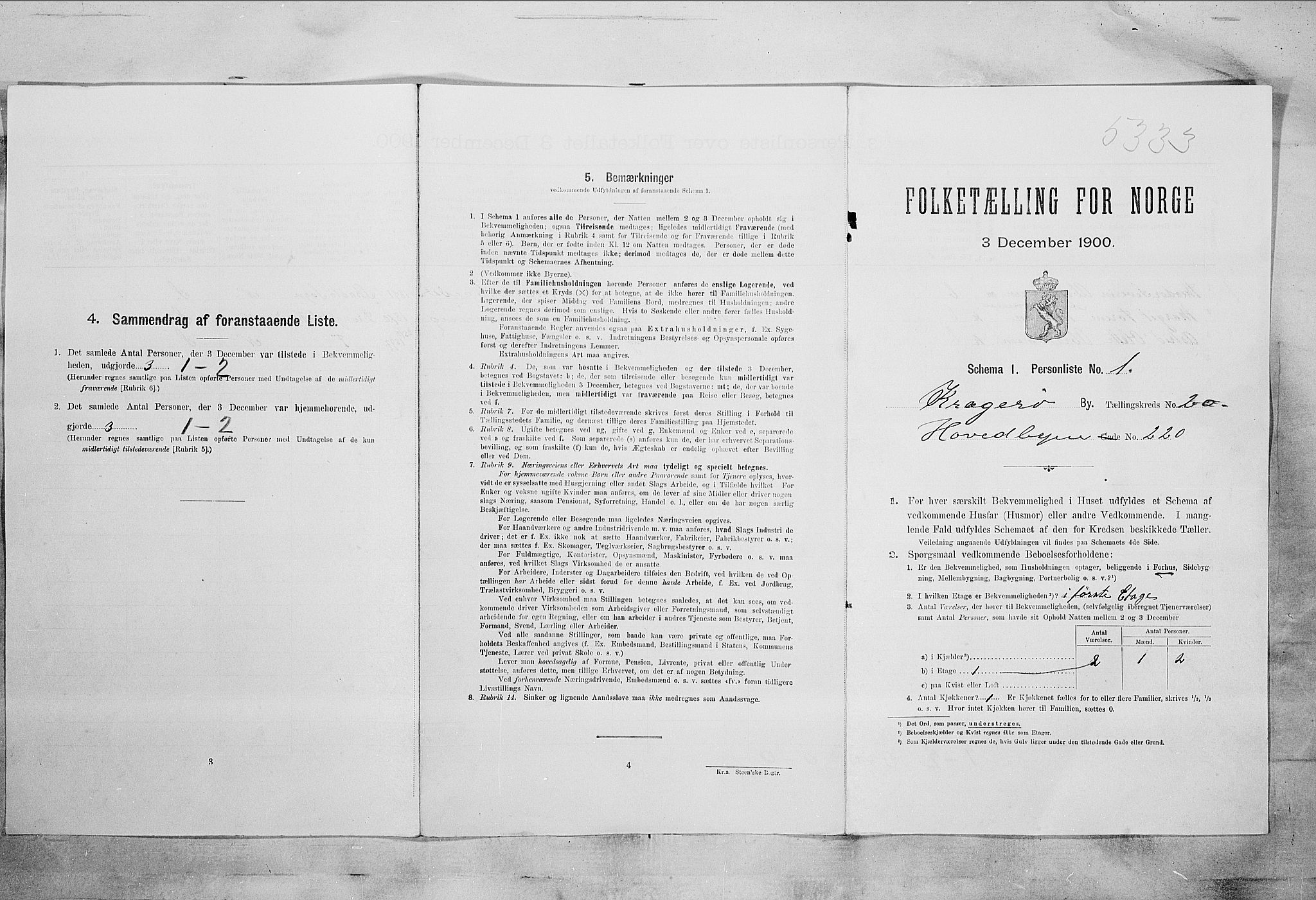 SAKO, Folketelling 1900 for 0801 Kragerø kjøpstad, 1900, s. 2424