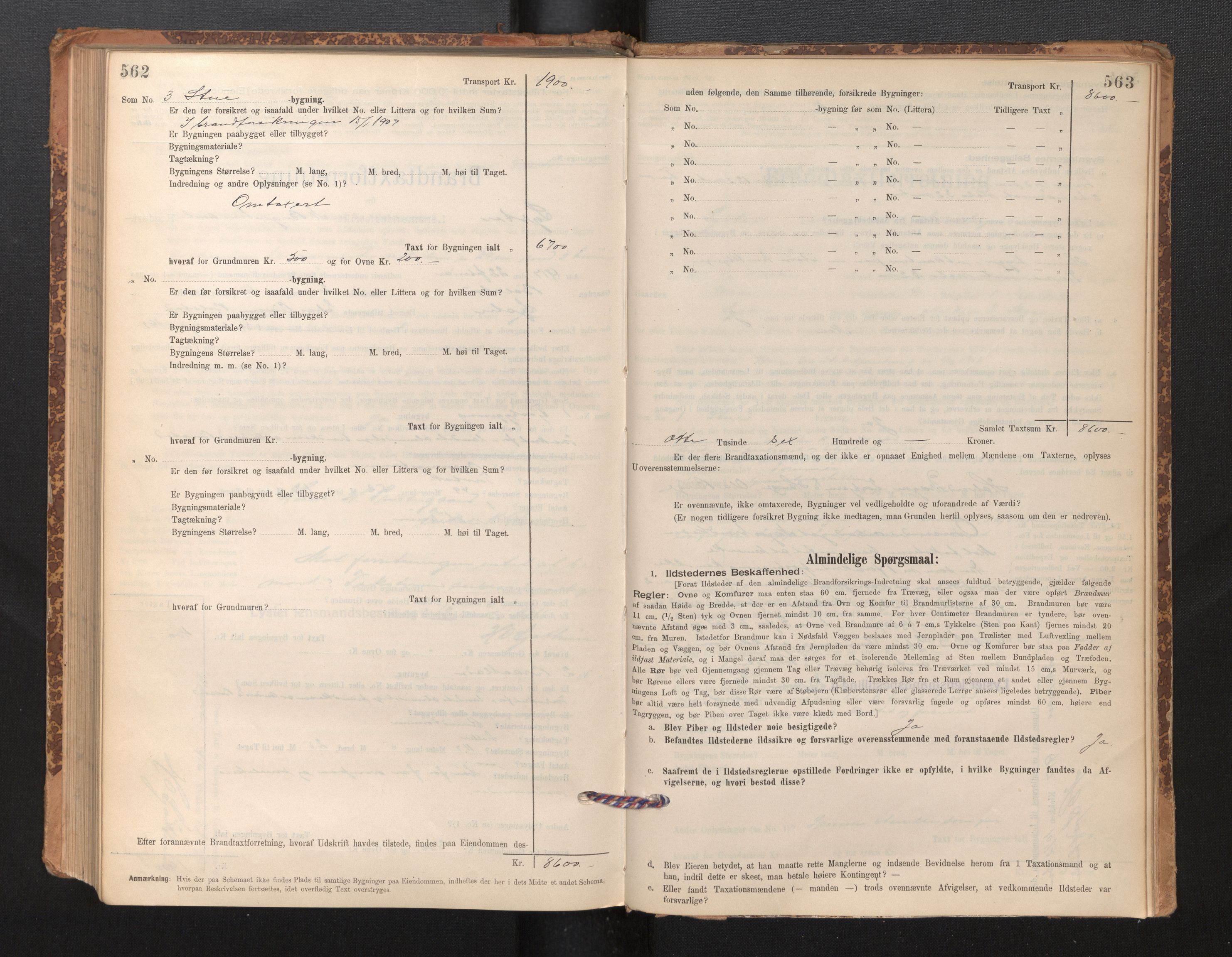 Lensmannen i Luster, SAB/A-29301/0012/L0007: Branntakstprotokoll, skjematakst, 1895-1935, s. 562-563