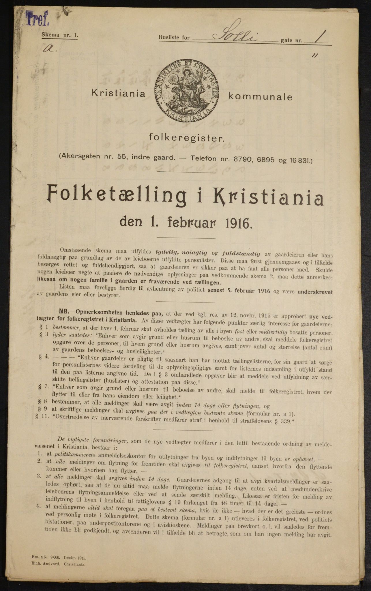 OBA, Kommunal folketelling 1.2.1916 for Kristiania, 1916, s. 102134