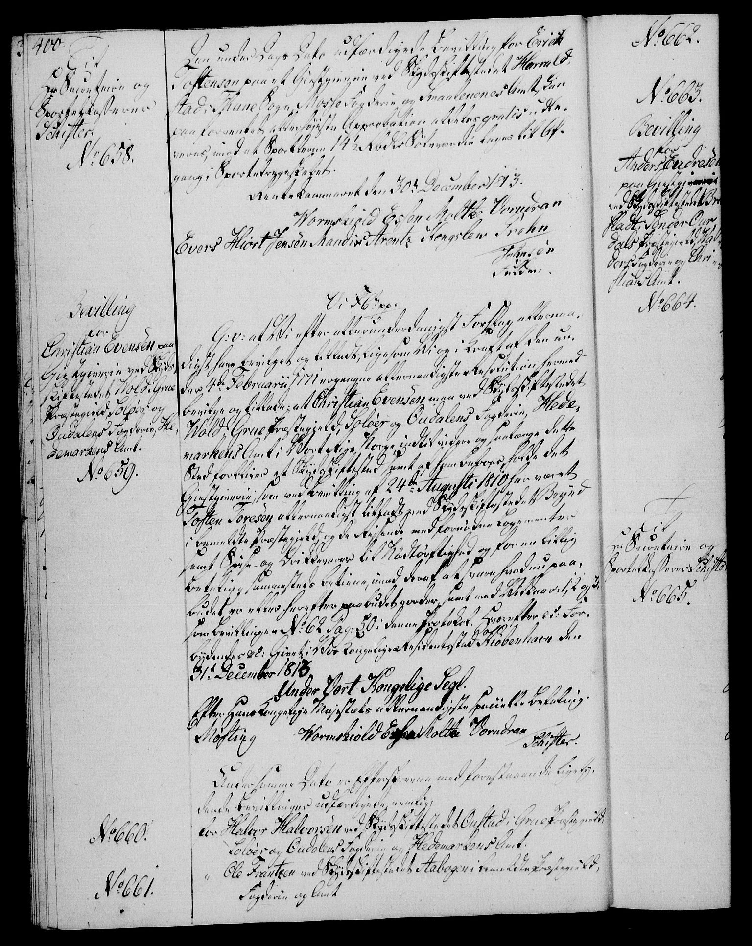 Rentekammeret, Kammerkanselliet, AV/RA-EA-3111/G/Gg/Gga/L0020: Norsk ekspedisjonsprotokoll med register (merket RK 53.20), 1811-1814, s. 400