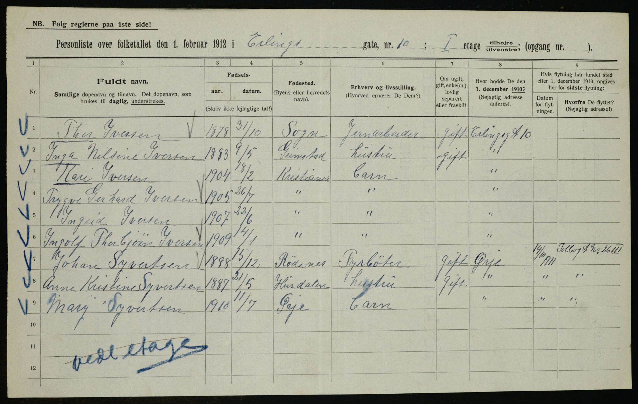 OBA, Kommunal folketelling 1.2.1912 for Kristiania, 1912, s. 21962