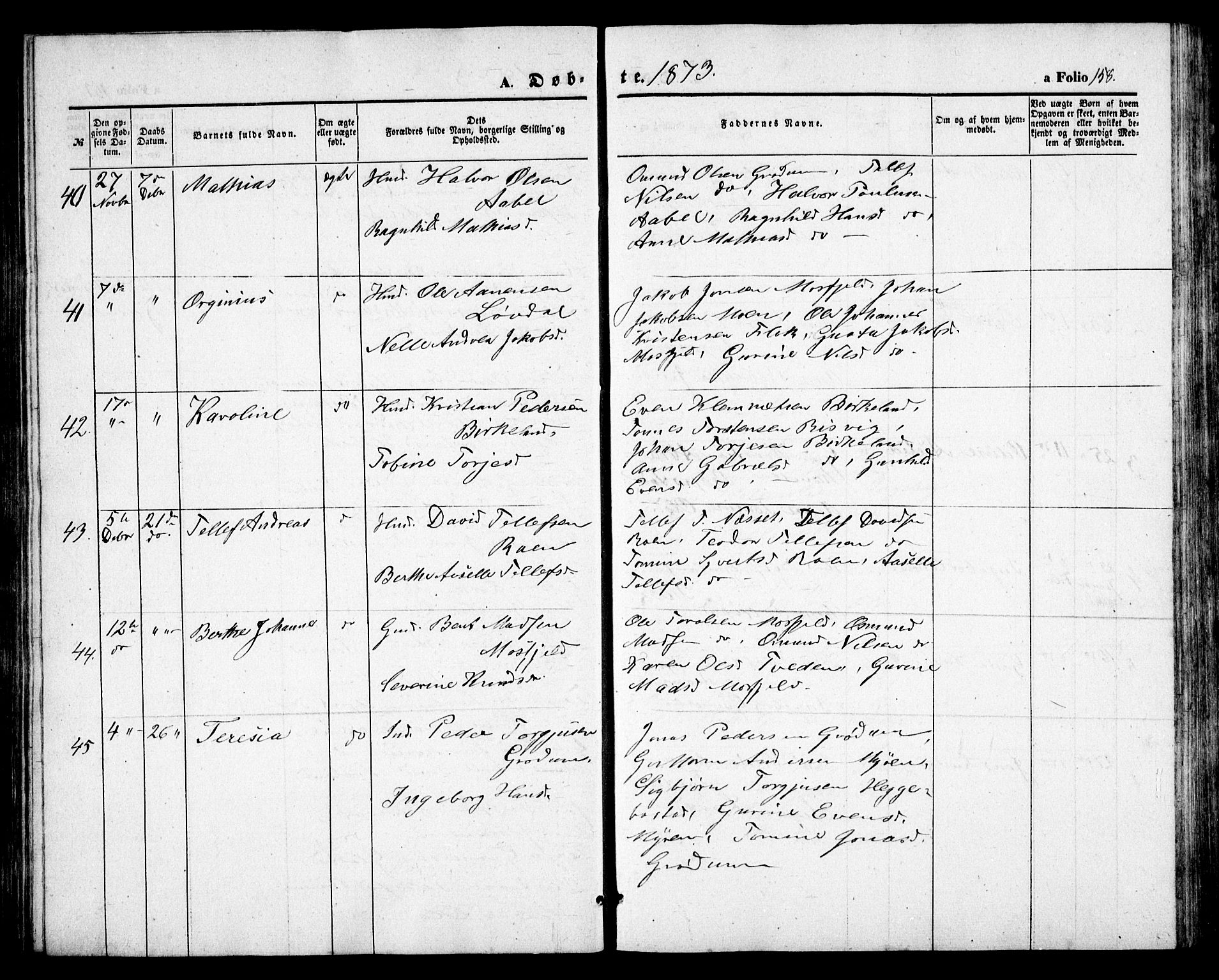 Birkenes sokneprestkontor, AV/SAK-1111-0004/F/Fb/L0002: Klokkerbok nr. B 2, 1849-1876, s. 158