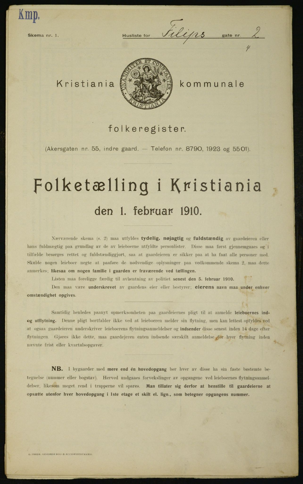 OBA, Kommunal folketelling 1.2.1910 for Kristiania, 1910, s. 22760