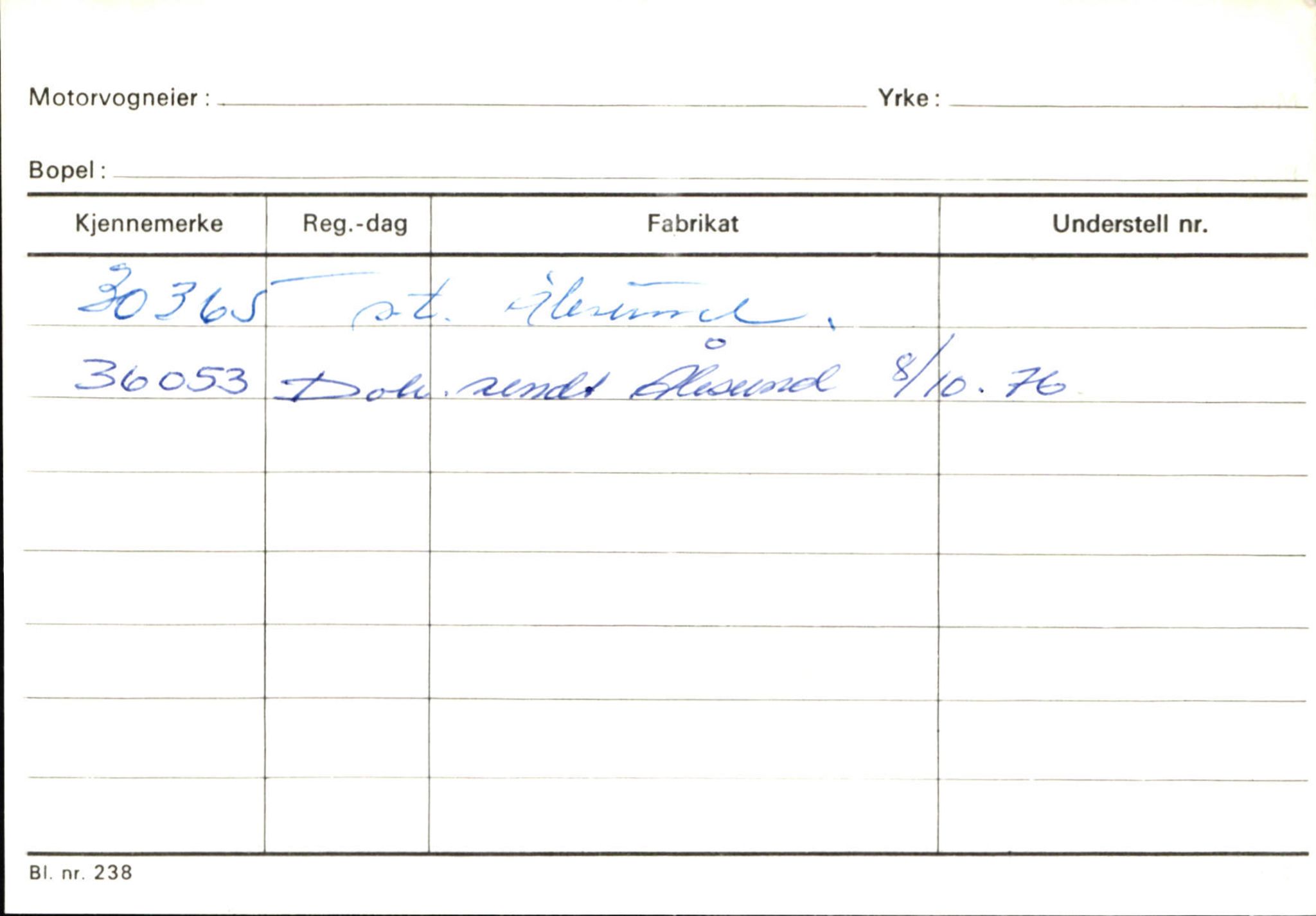 Statens vegvesen, Sogn og Fjordane vegkontor, AV/SAB-A-5301/4/F/L0144: Registerkort Vågsøy A-R, 1945-1975, s. 1054