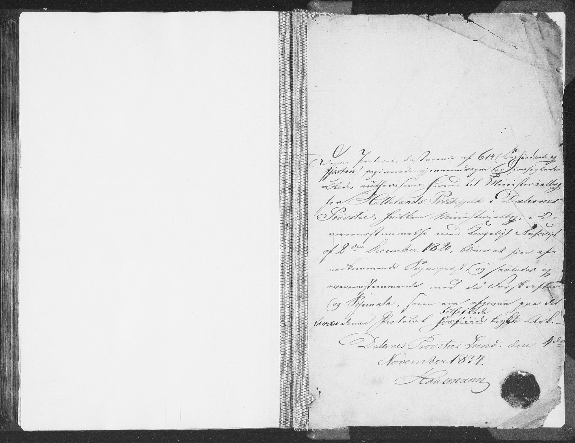 Helleland sokneprestkontor, SAST/A-101810: Ministerialbok nr. A 6.2, 1834-1863
