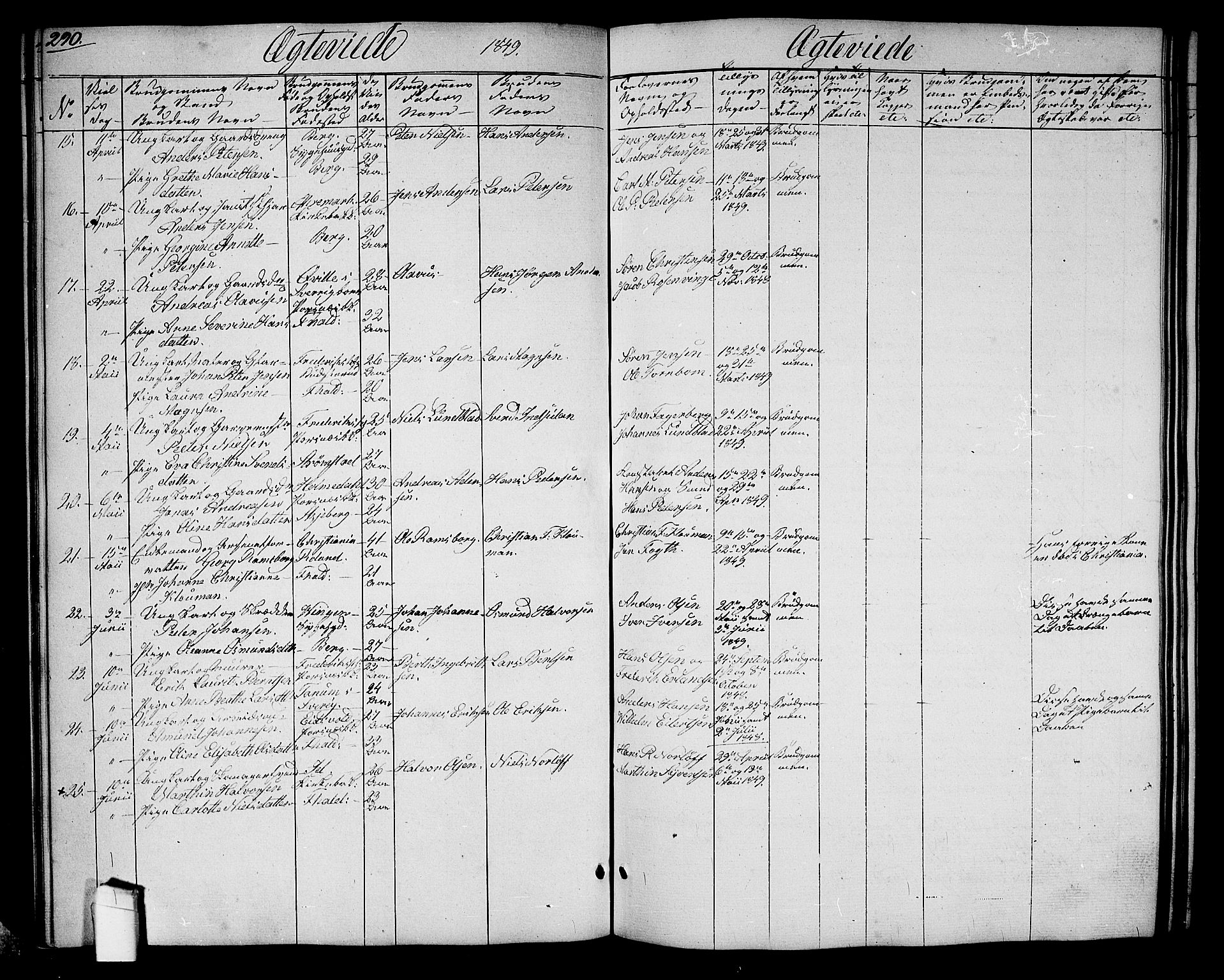 Halden prestekontor Kirkebøker, AV/SAO-A-10909/G/Ga/L0004: Klokkerbok nr. 4, 1845-1854, s. 290