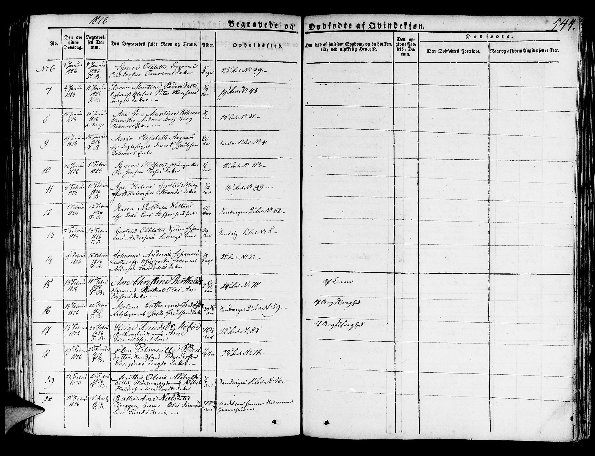 Korskirken sokneprestembete, AV/SAB-A-76101/H/Haa/L0014: Ministerialbok nr. A 14, 1823-1835, s. 544