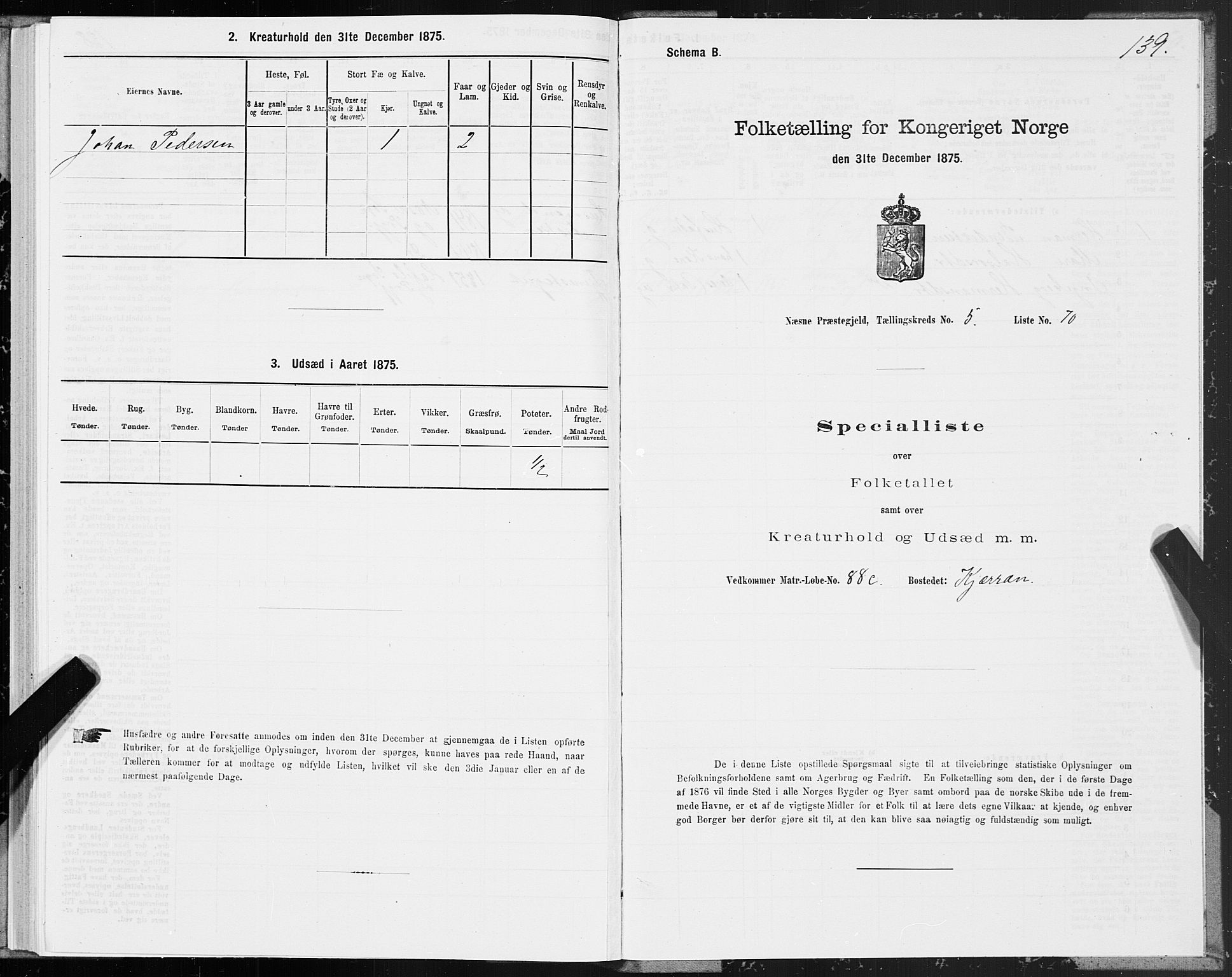 SAT, Folketelling 1875 for 1828P Nesna prestegjeld, 1875, s. 4139