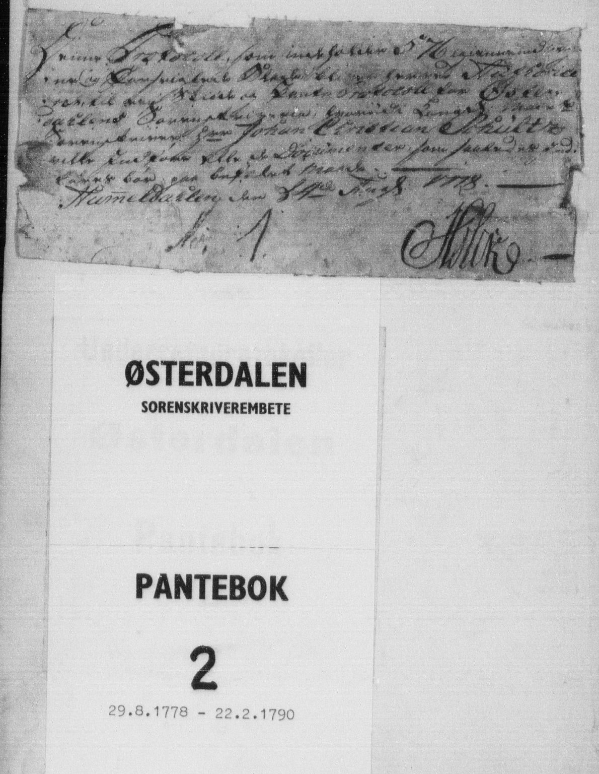 Østerdalen sorenskriveri, SAH/TING-032/H/Hb/L0002: Pantebok nr. 2, 1778-1790