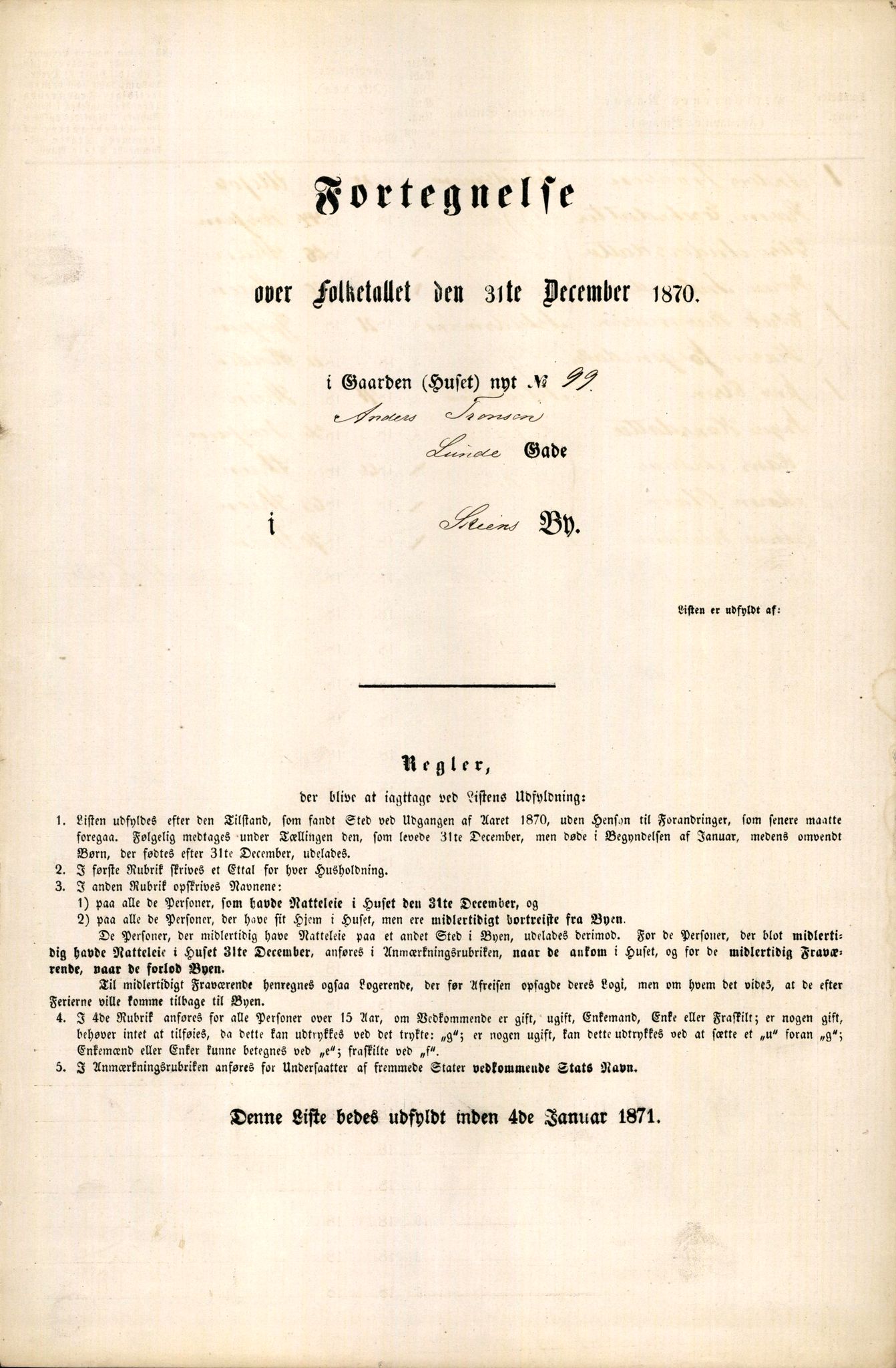 RA, Folketelling 1870 for 0806 Skien kjøpstad, 1870, s. 465