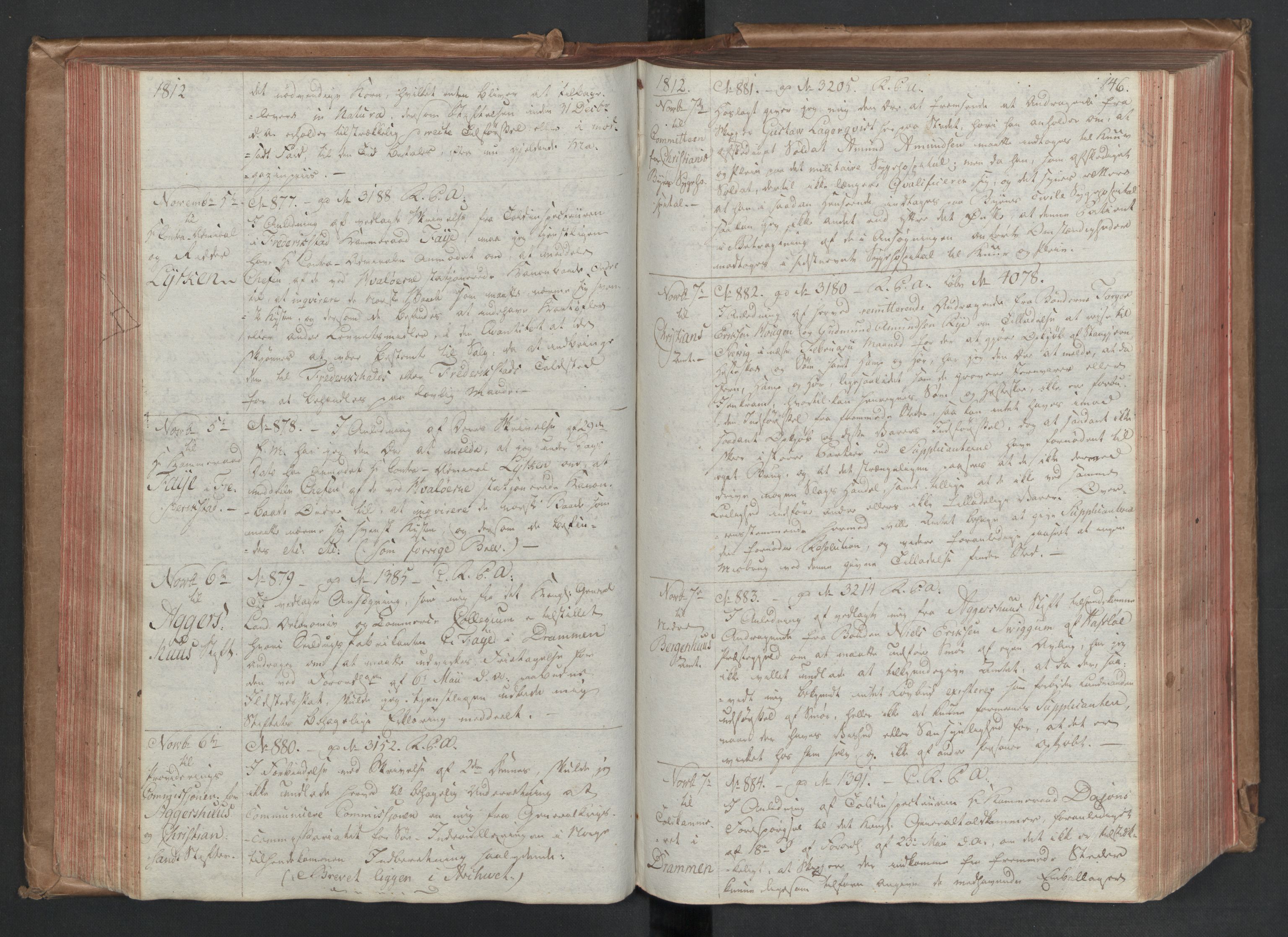 Stattholderembetet 1810-1814, 1. kontor (Kontor A), AV/RA-EA-2872/Bc/L0002: Korrespondanseprotokoll, 1812-1814, s. 145b-146a