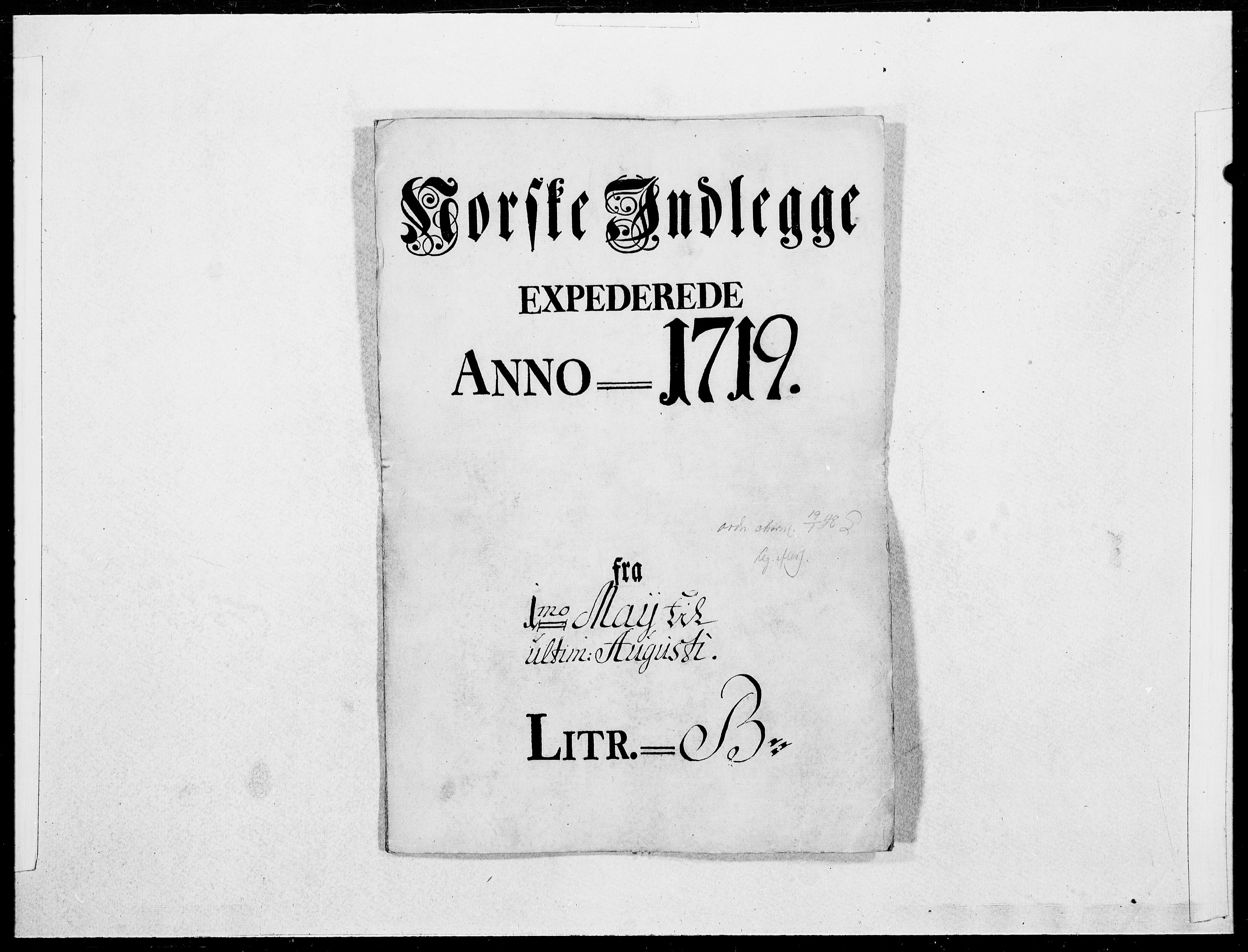 Danske Kanselli 1572-1799, AV/RA-EA-3023/F/Fc/Fcc/Fcca/L0084: Norske innlegg 1572-1799, 1719, s. 229