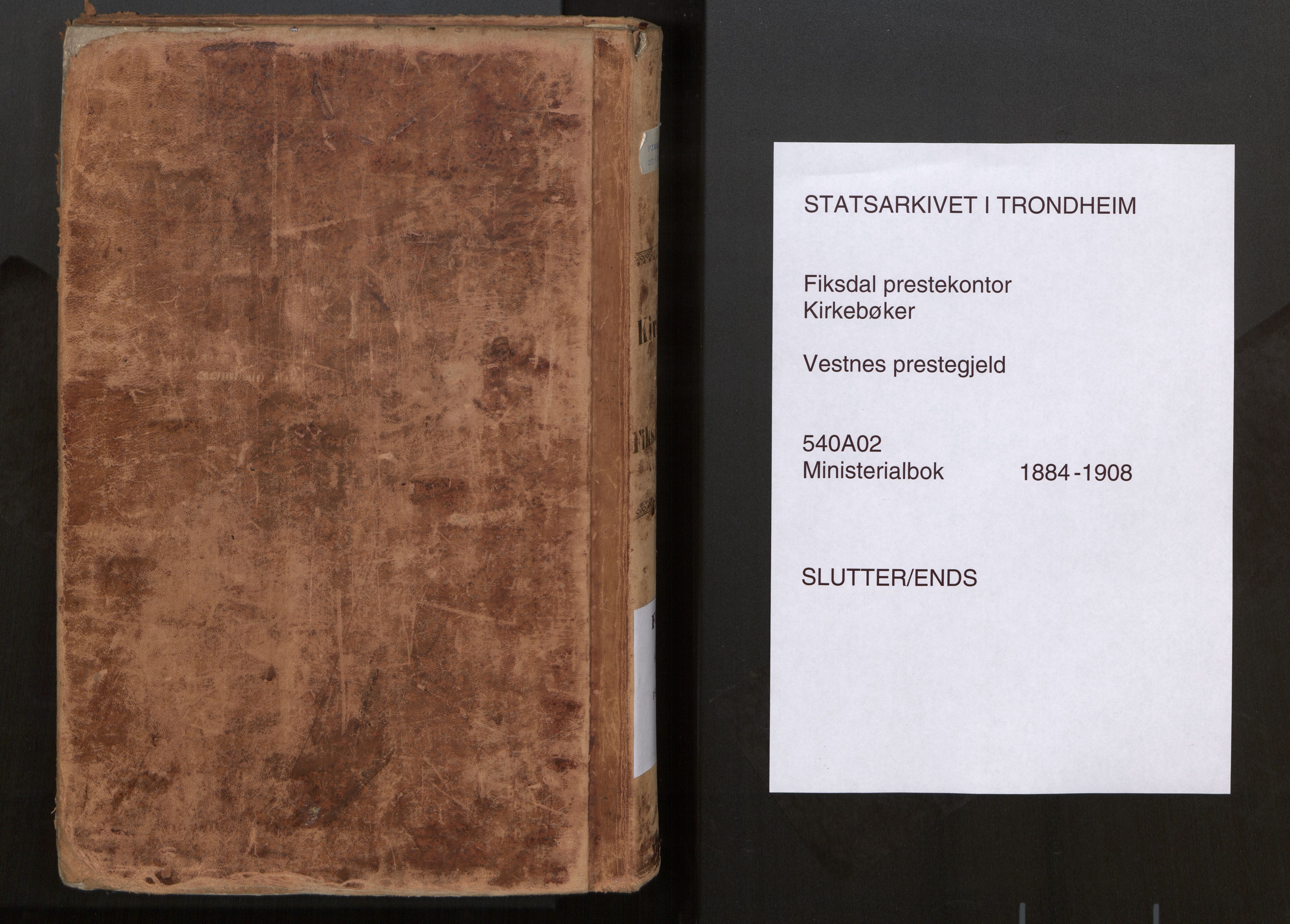 Ministerialprotokoller, klokkerbøker og fødselsregistre - Møre og Romsdal, AV/SAT-A-1454/540/L0540a: Ministerialbok nr. 540A02, 1884-1908