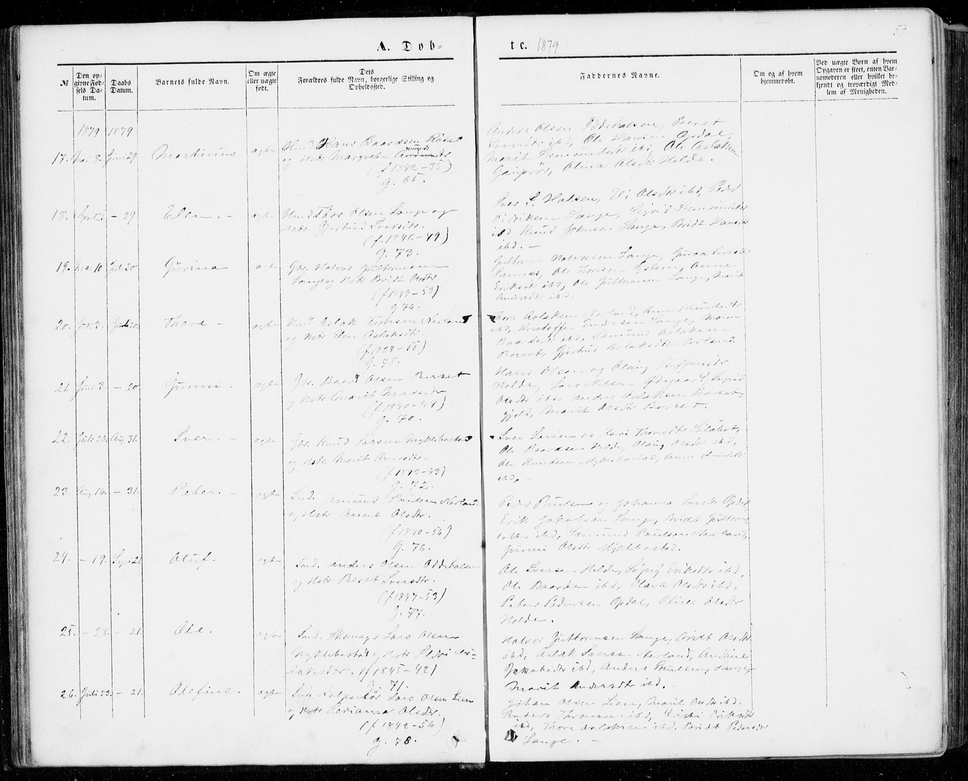 Ministerialprotokoller, klokkerbøker og fødselsregistre - Møre og Romsdal, AV/SAT-A-1454/554/L0643: Ministerialbok nr. 554A01, 1846-1879, s. 50