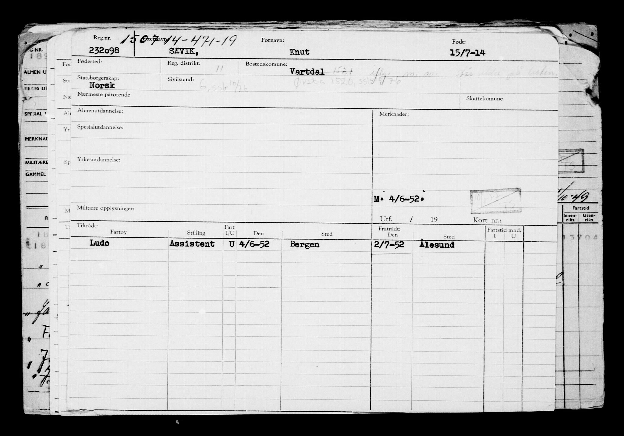 Direktoratet for sjømenn, AV/RA-S-3545/G/Gb/L0122: Hovedkort, 1914, s. 511