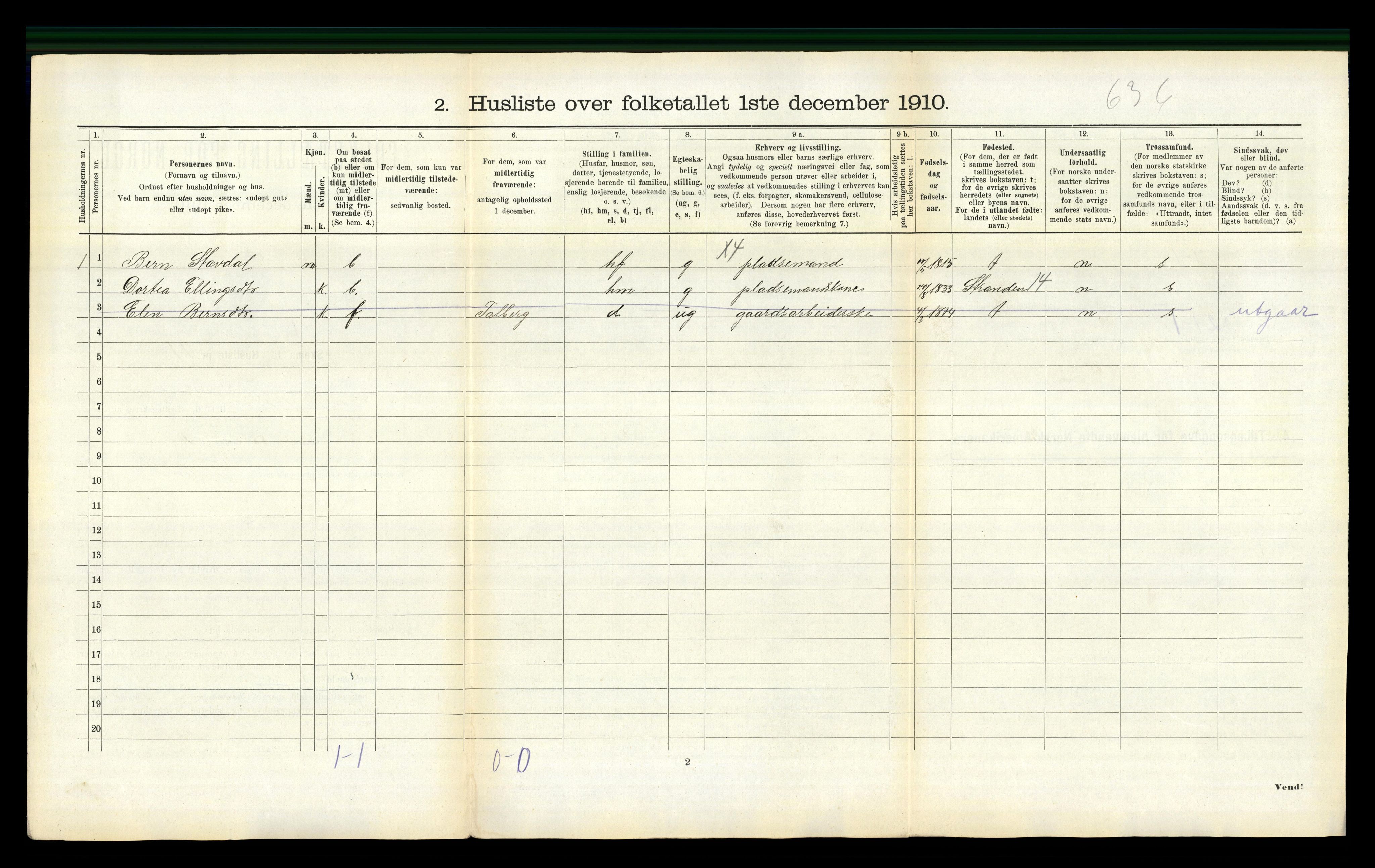 RA, Folketelling 1910 for 1526 Stordal herred, 1910, s. 255