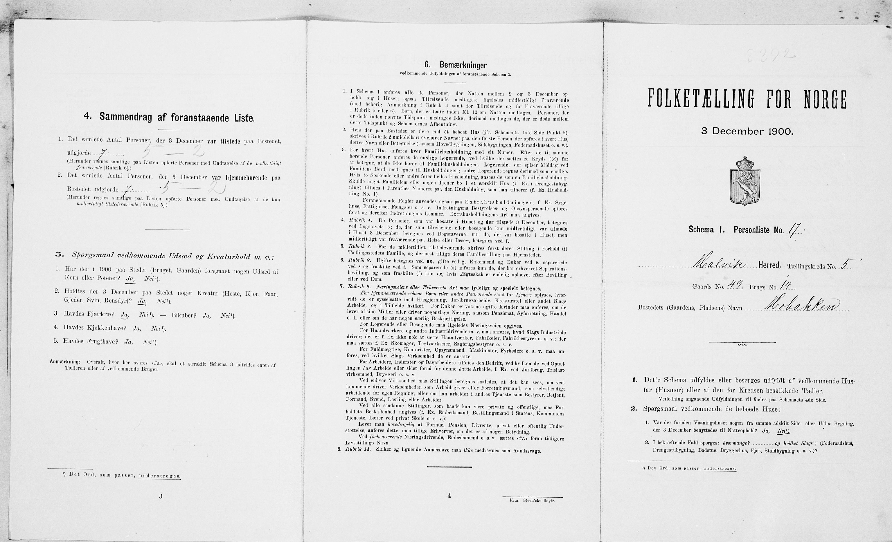 , Folketelling 1900 for 1663 Malvik herred, 1900, s. 413