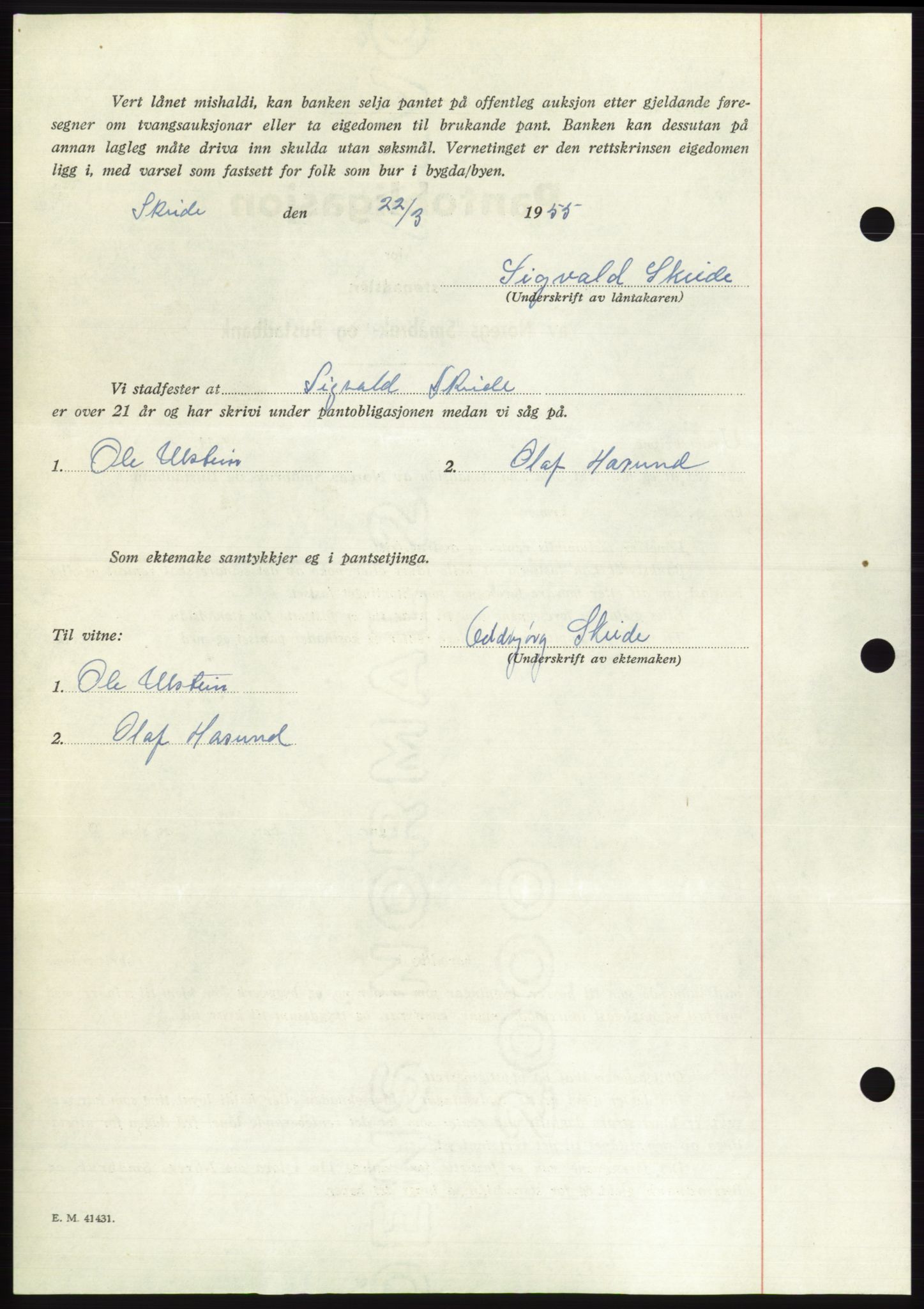 Søre Sunnmøre sorenskriveri, AV/SAT-A-4122/1/2/2C/L0126: Pantebok nr. 14B, 1954-1955, Dagboknr: 681/1955