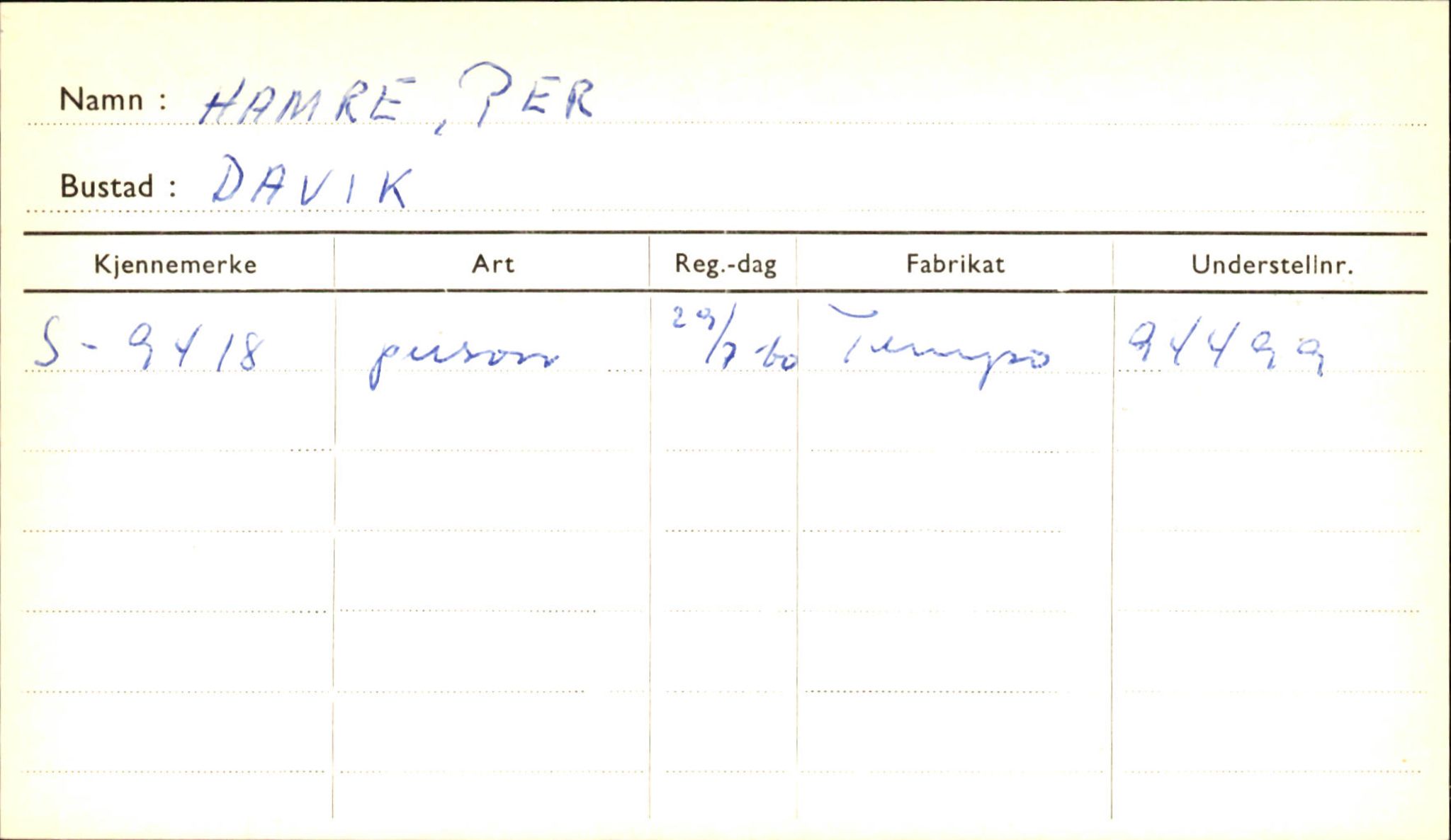 Statens vegvesen, Sogn og Fjordane vegkontor, AV/SAB-A-5301/4/F/L0001A: Eigarregister Fjordane til 1.6.1961, 1930-1961, s. 106