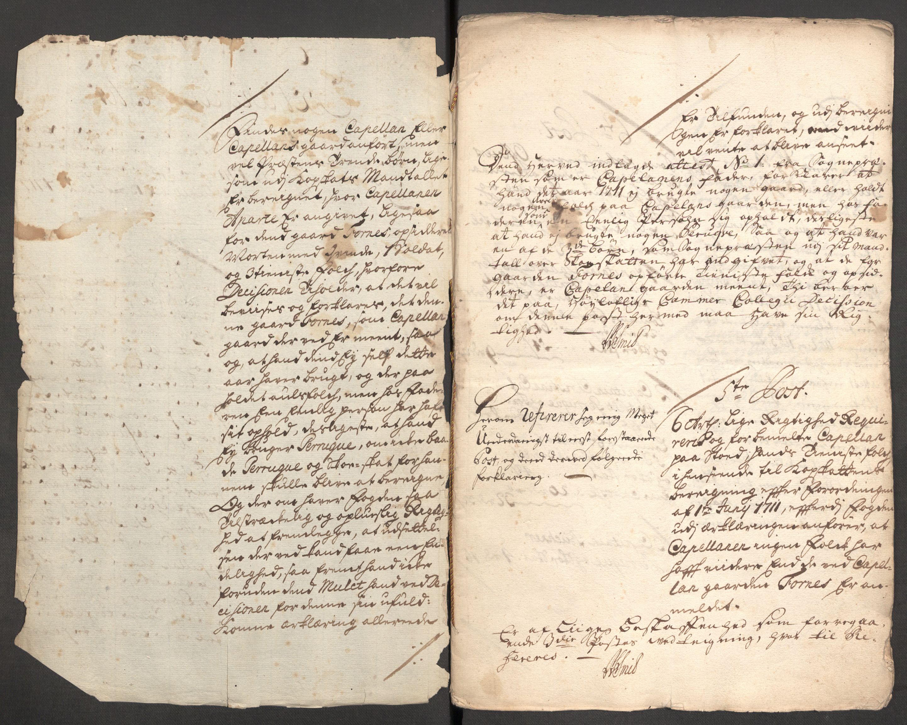 Rentekammeret inntil 1814, Reviderte regnskaper, Fogderegnskap, RA/EA-4092/R63/L4319: Fogderegnskap Inderøy, 1711, s. 599