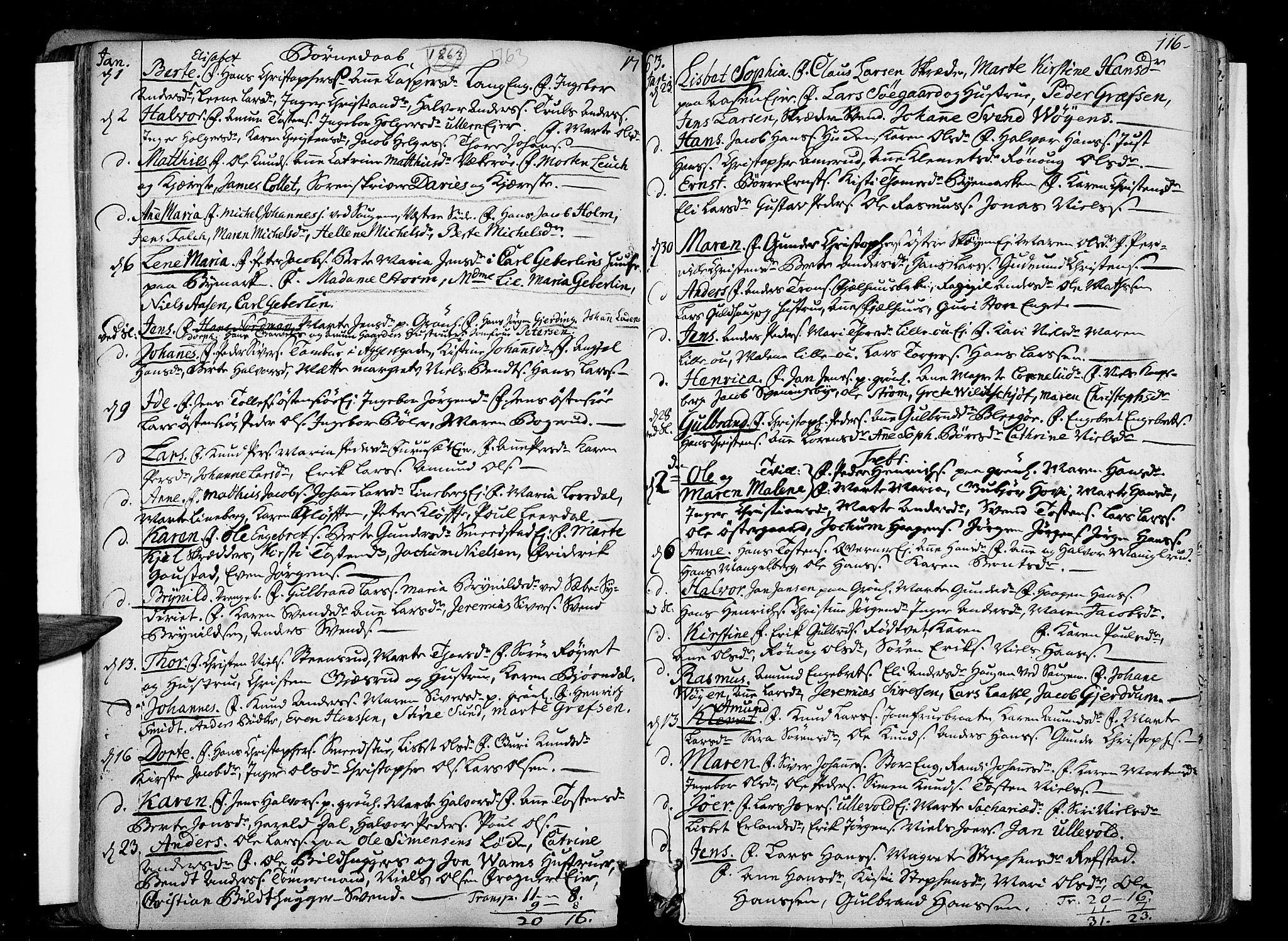 Aker prestekontor kirkebøker, AV/SAO-A-10861/F/L0008: Ministerialbok nr. 8, 1749-1765, s. 116
