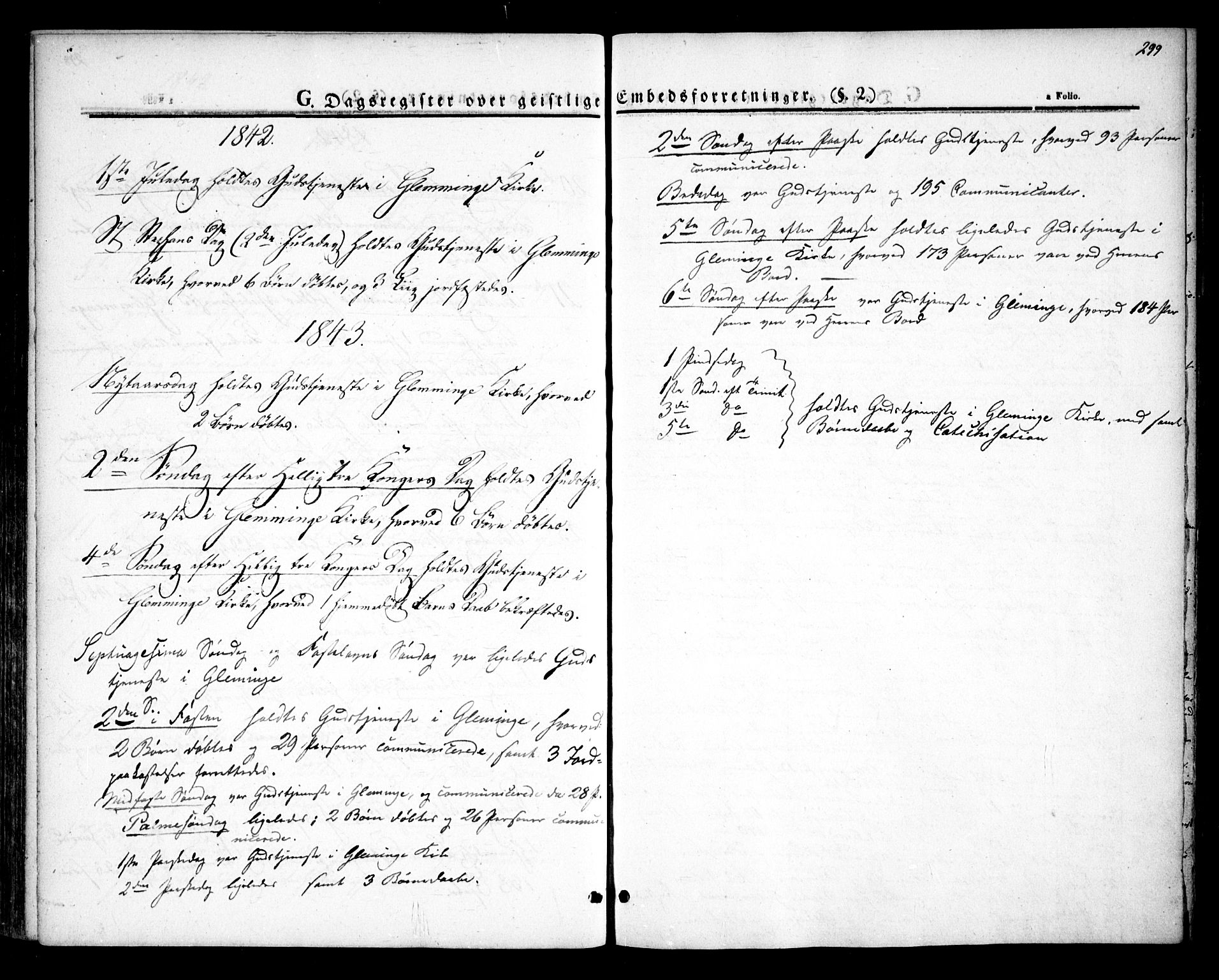 Glemmen prestekontor Kirkebøker, SAO/A-10908/F/Fa/L0005: Ministerialbok nr. 5, 1838-1852, s. 299