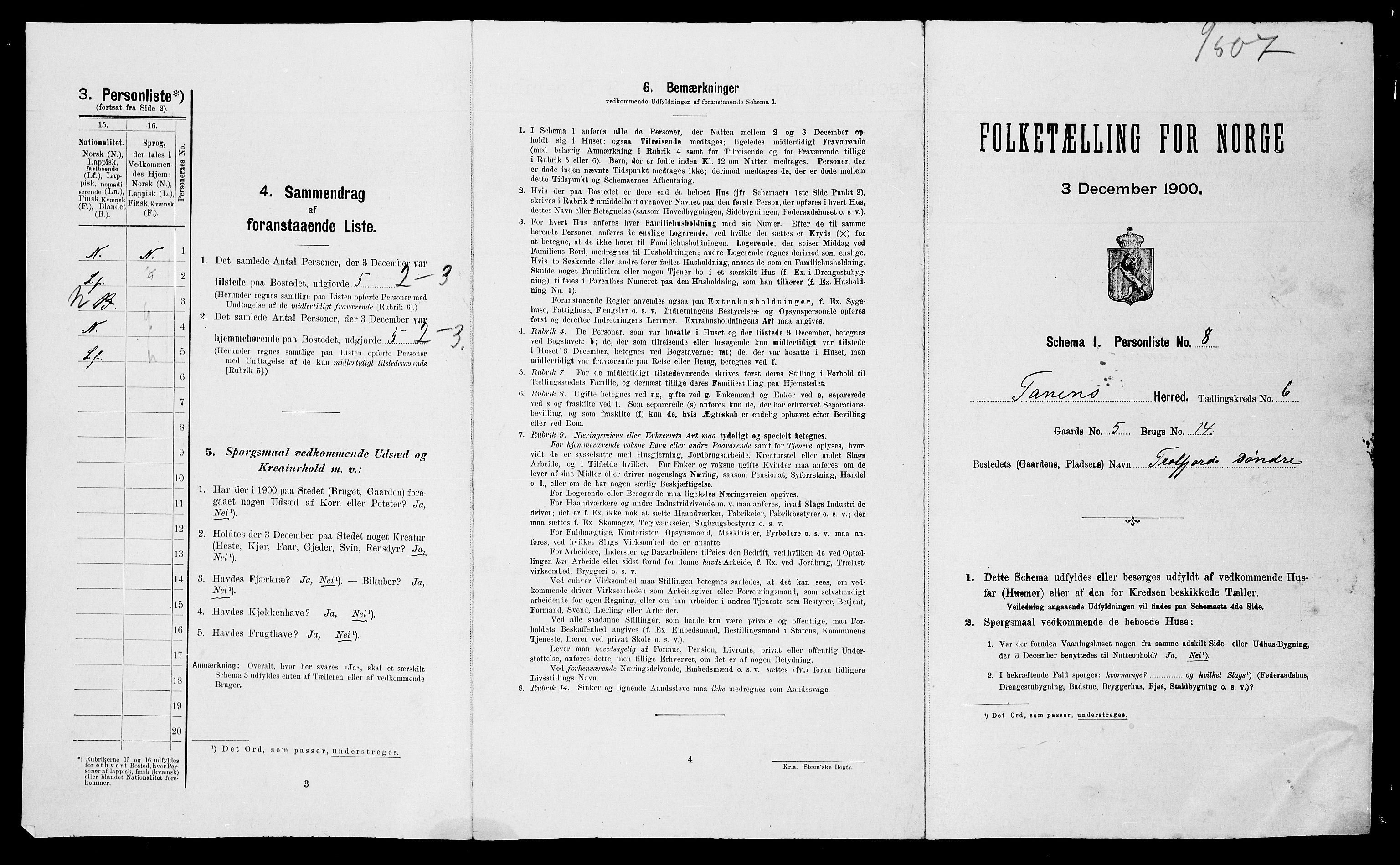 SATØ, Folketelling 1900 for 2025 Tana herred, 1900, s. 916