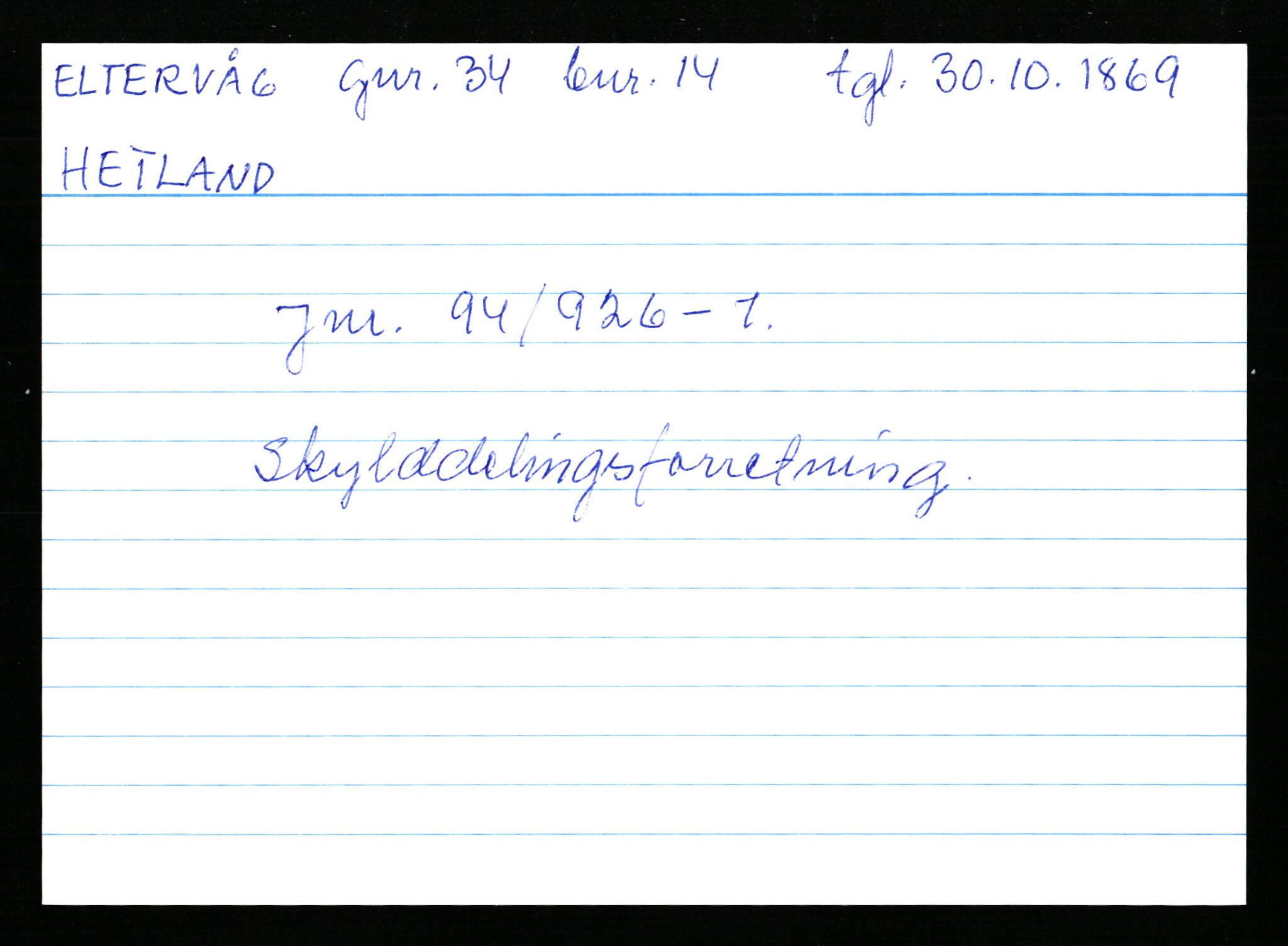 Statsarkivet i Stavanger, AV/SAST-A-101971/03/Y/Yk/L0008: Registerkort sortert etter gårdsnavn: Eig - Erlien, 1750-1930, s. 399