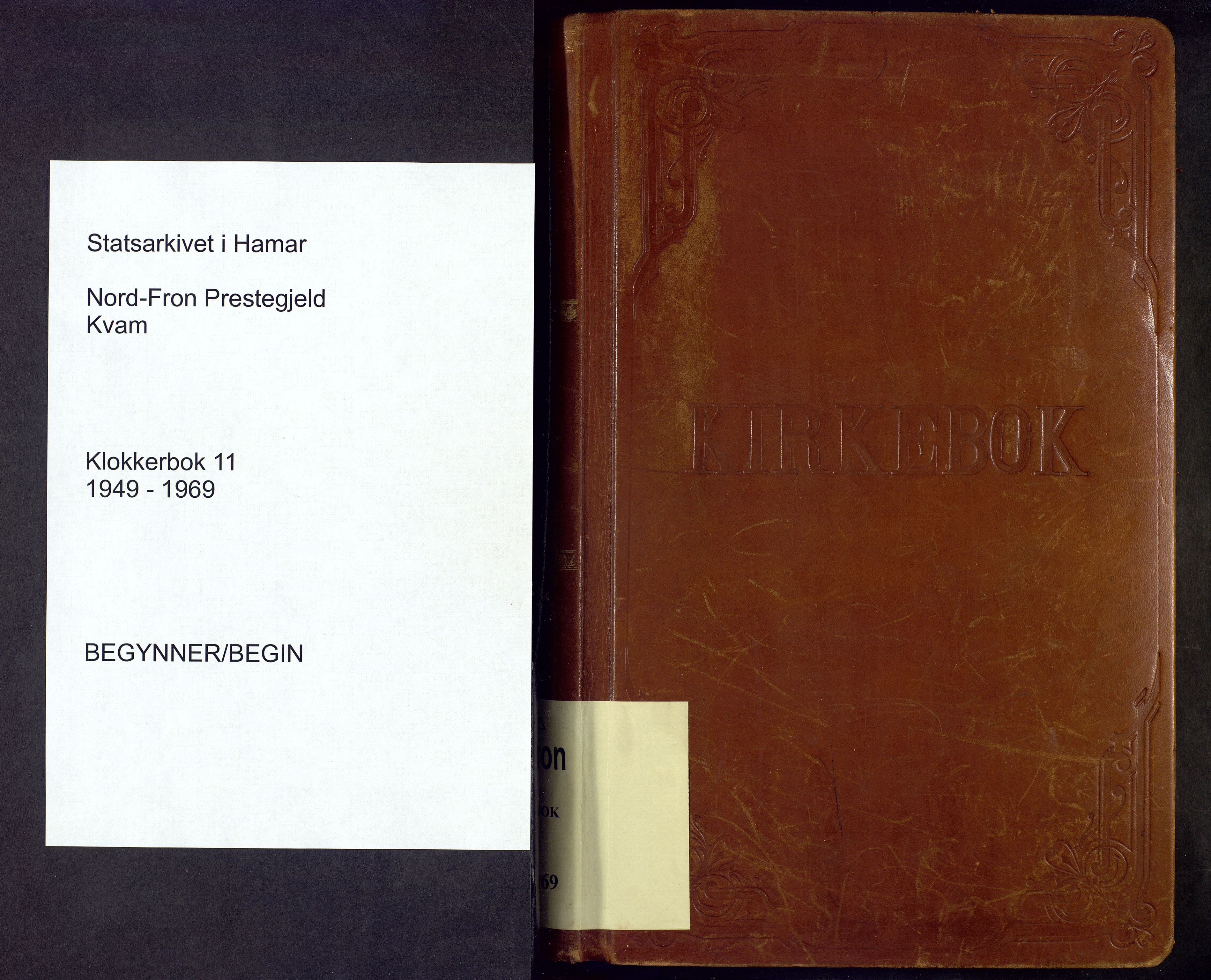 Nord-Fron prestekontor, SAH/PREST-080/H/Ha/Hab/L0011: Klokkerbok nr. 11, 1949-1969