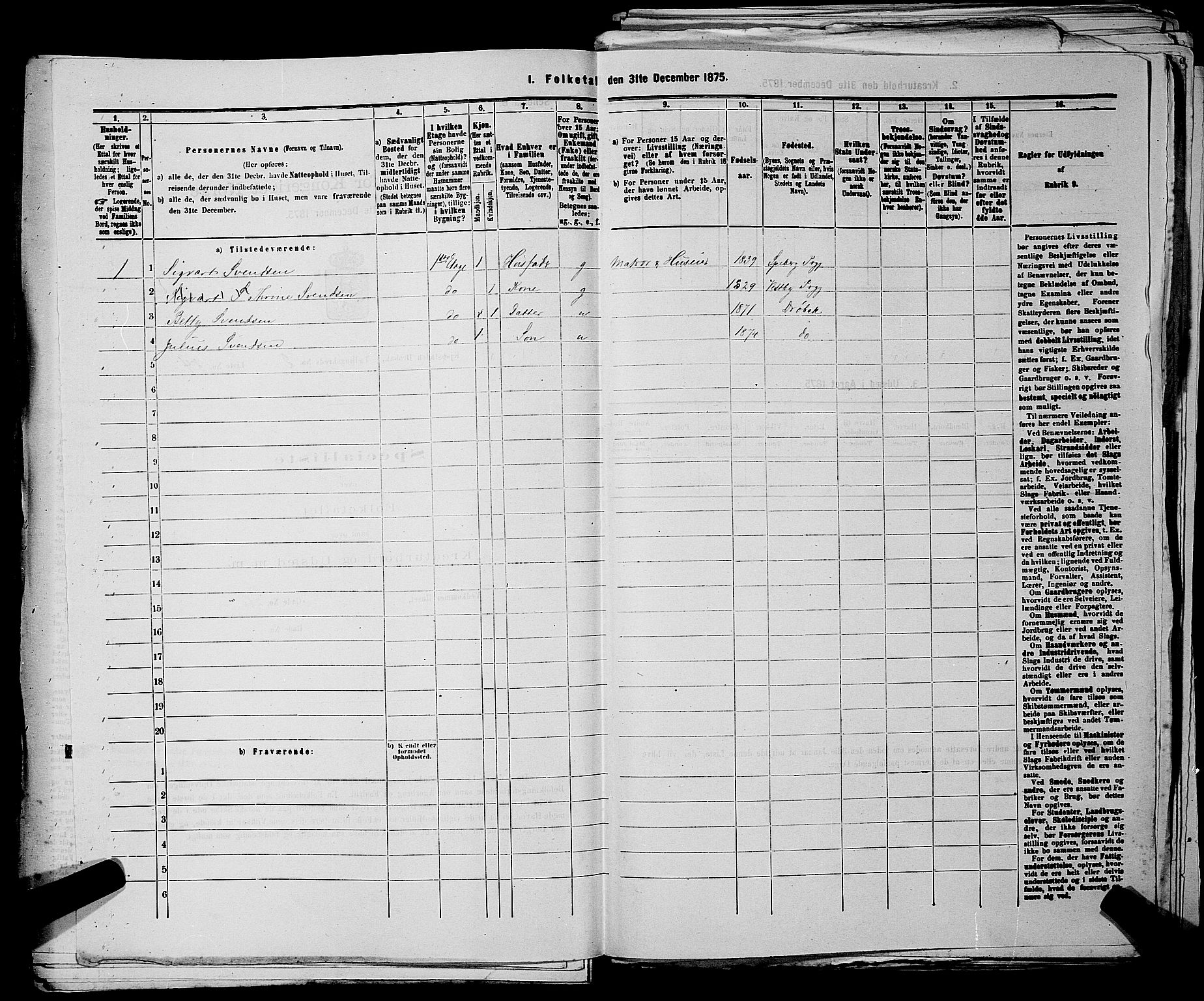 RA, Folketelling 1875 for 0203B Drøbak prestegjeld, Drøbak kjøpstad, 1875, s. 206