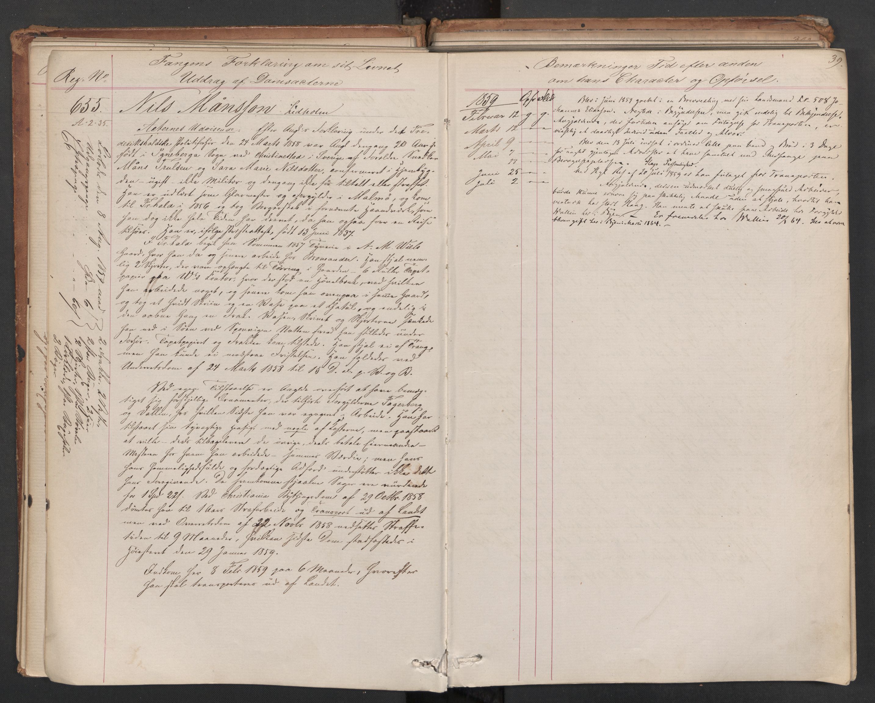 Botsfengslet, AV/RA-S-1539/D/Db/Dbb/L0006: 614b - 994b, 1858-1860, s. 39
